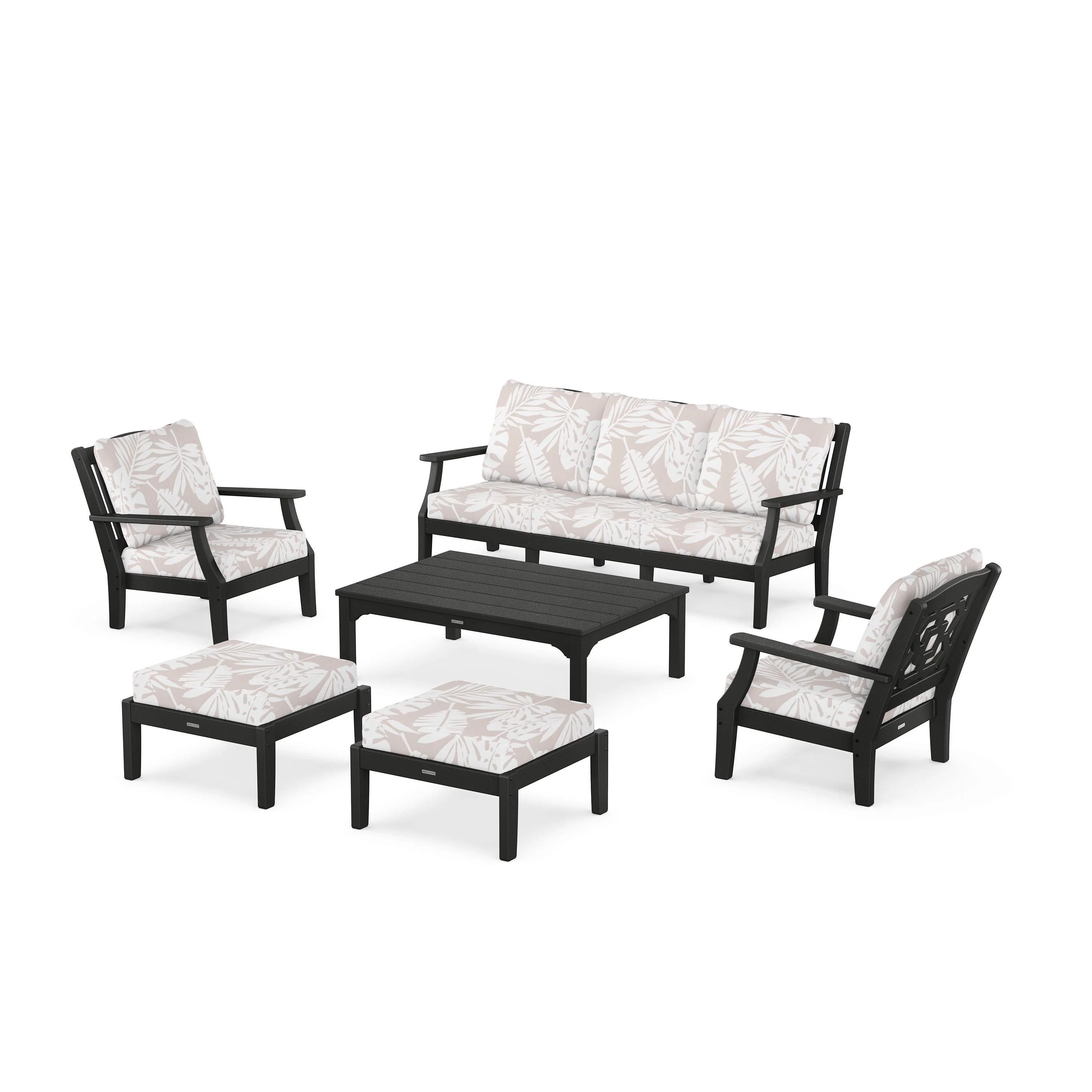 Chinoiserie 6-Piece Lounge Sofa Set - Image 140