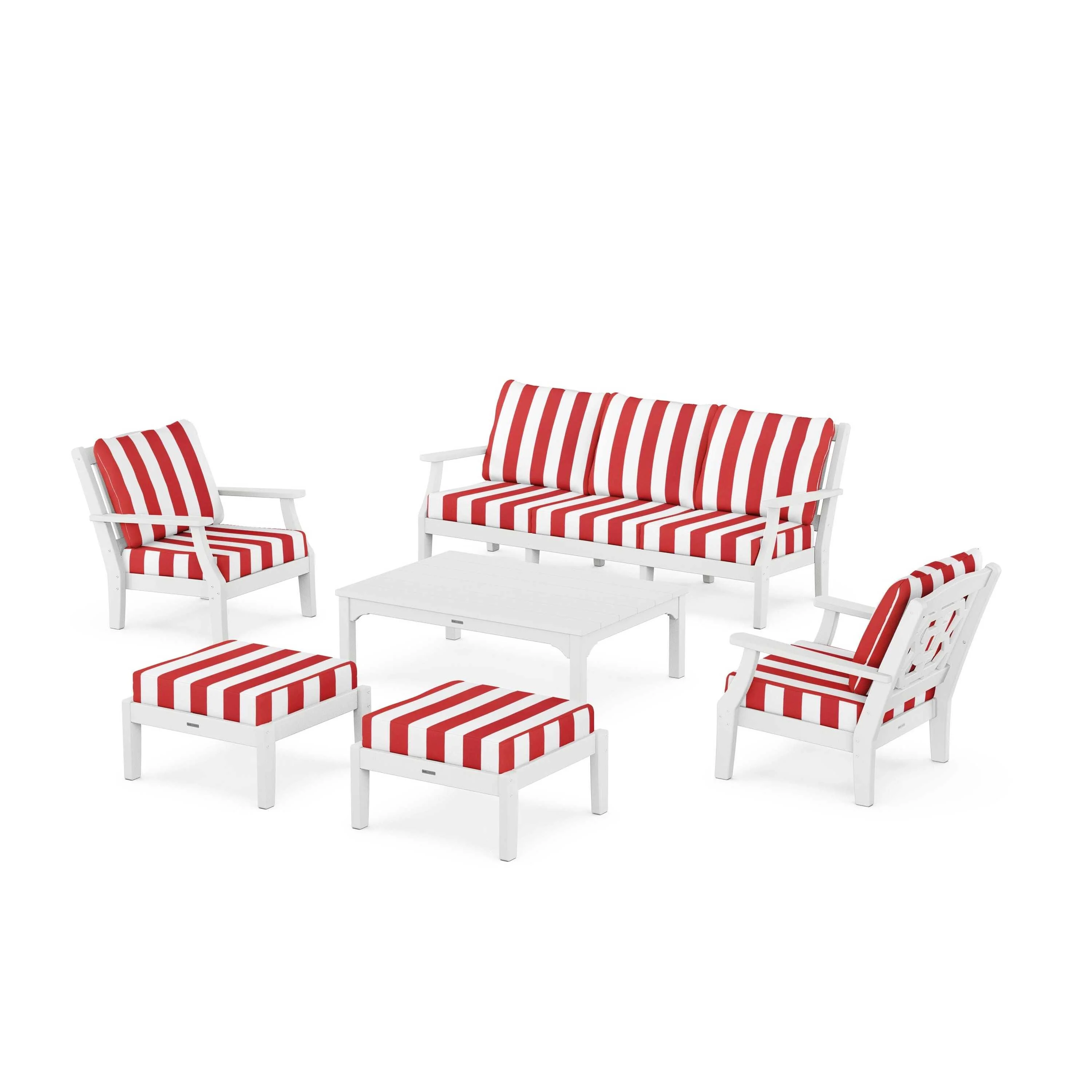 Chinoiserie 6-Piece Lounge Sofa Set - Image 143
