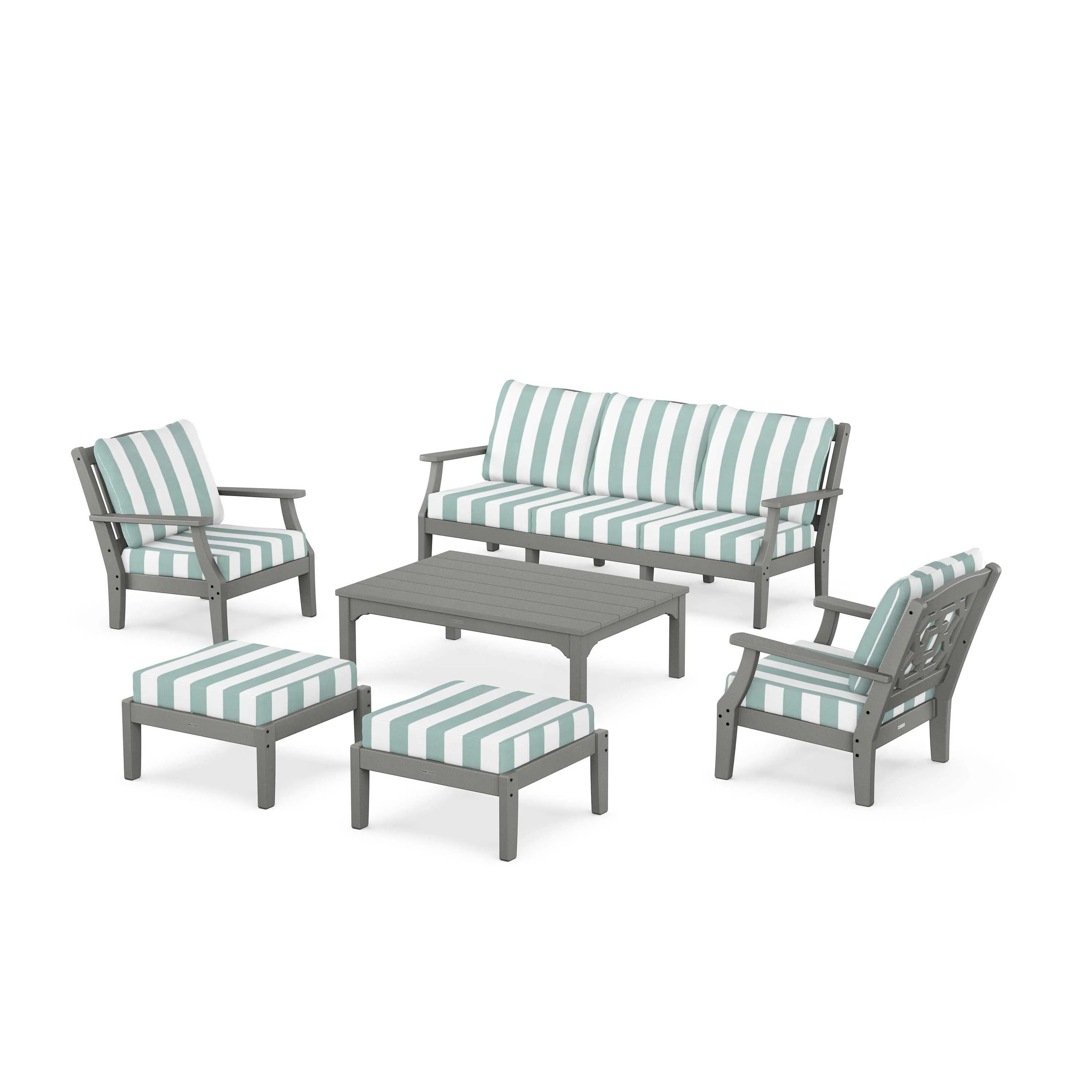 Chinoiserie 6-Piece Lounge Sofa Set - Image 144