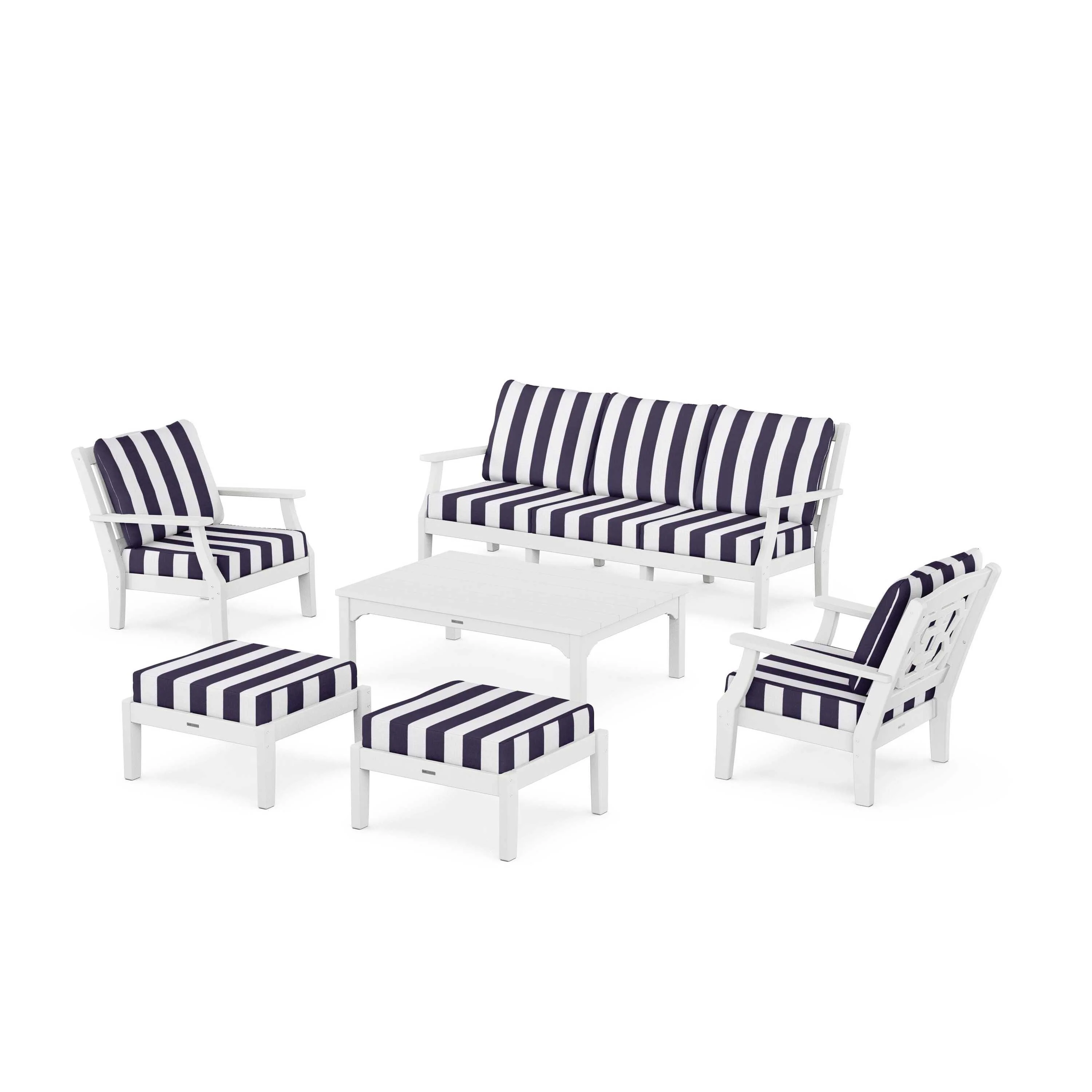 Chinoiserie 6-Piece Lounge Sofa Set - Image 150