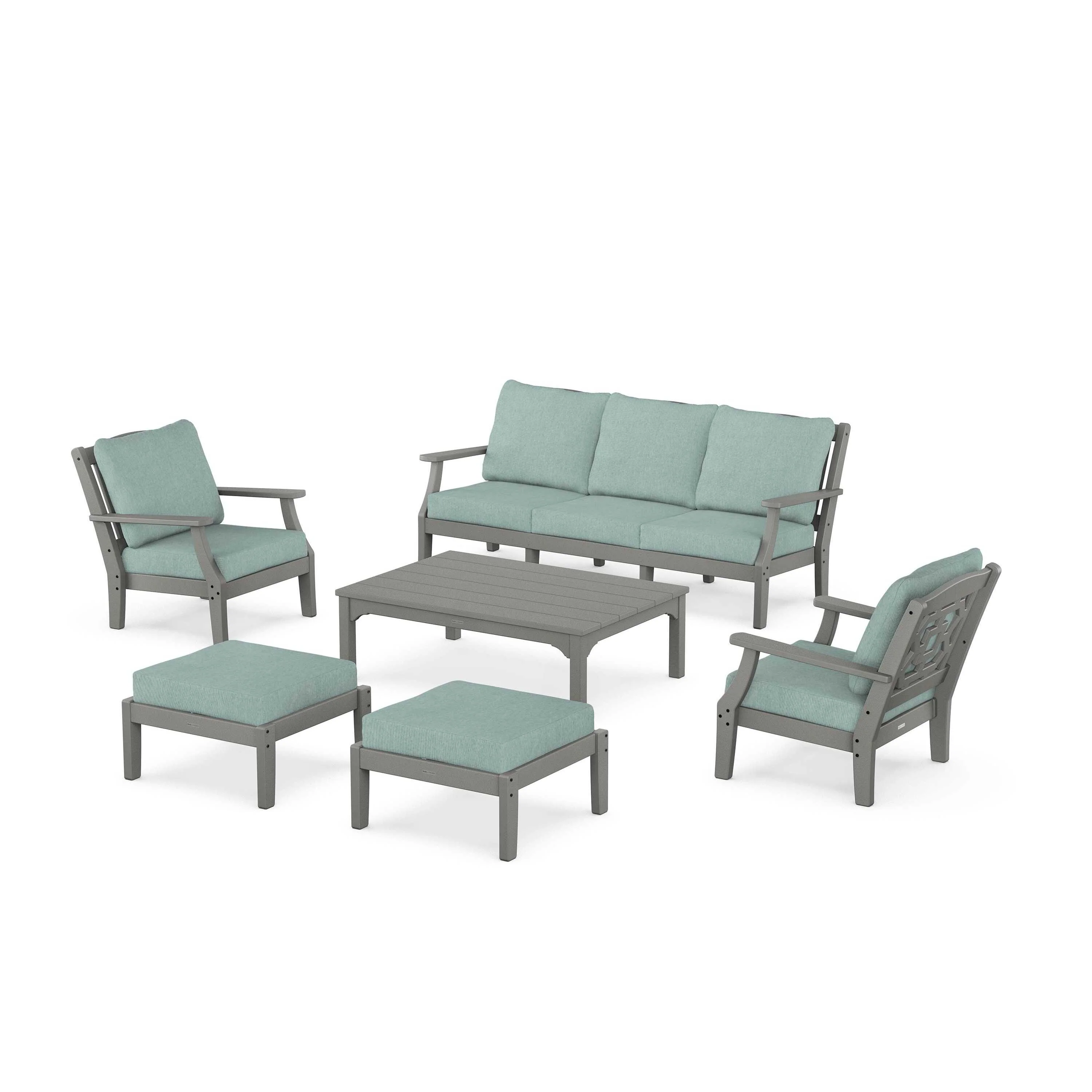 Chinoiserie 6-Piece Lounge Sofa Set - Image 151