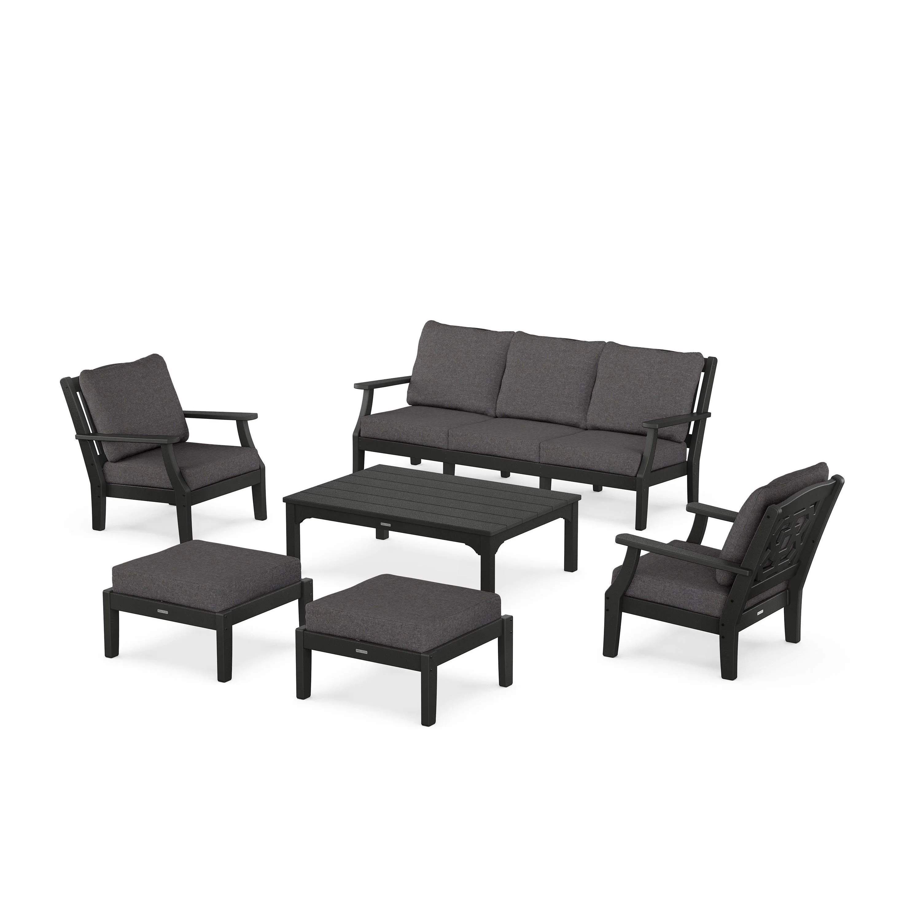 Chinoiserie 6-Piece Lounge Sofa Set - Image 152