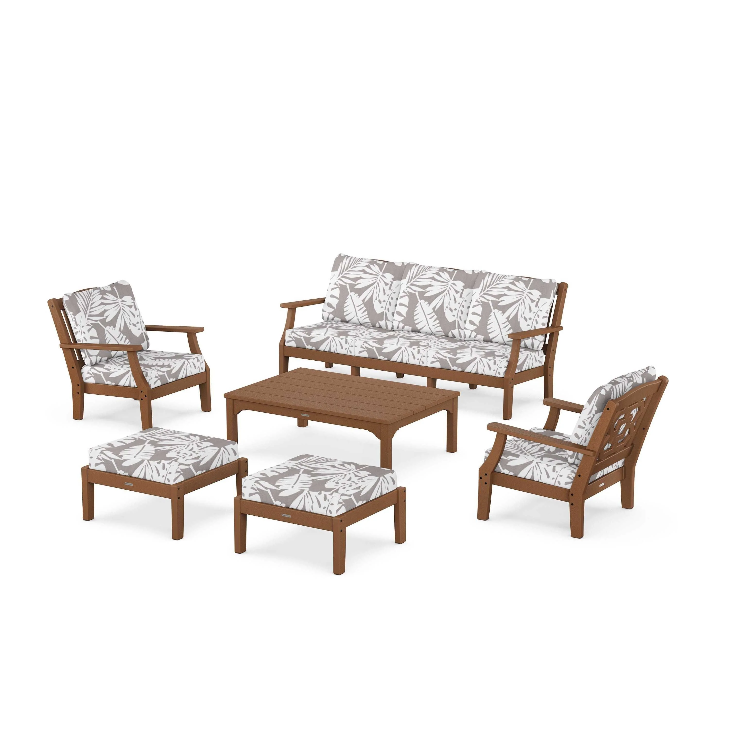 Chinoiserie 6-Piece Lounge Sofa Set - Image 153