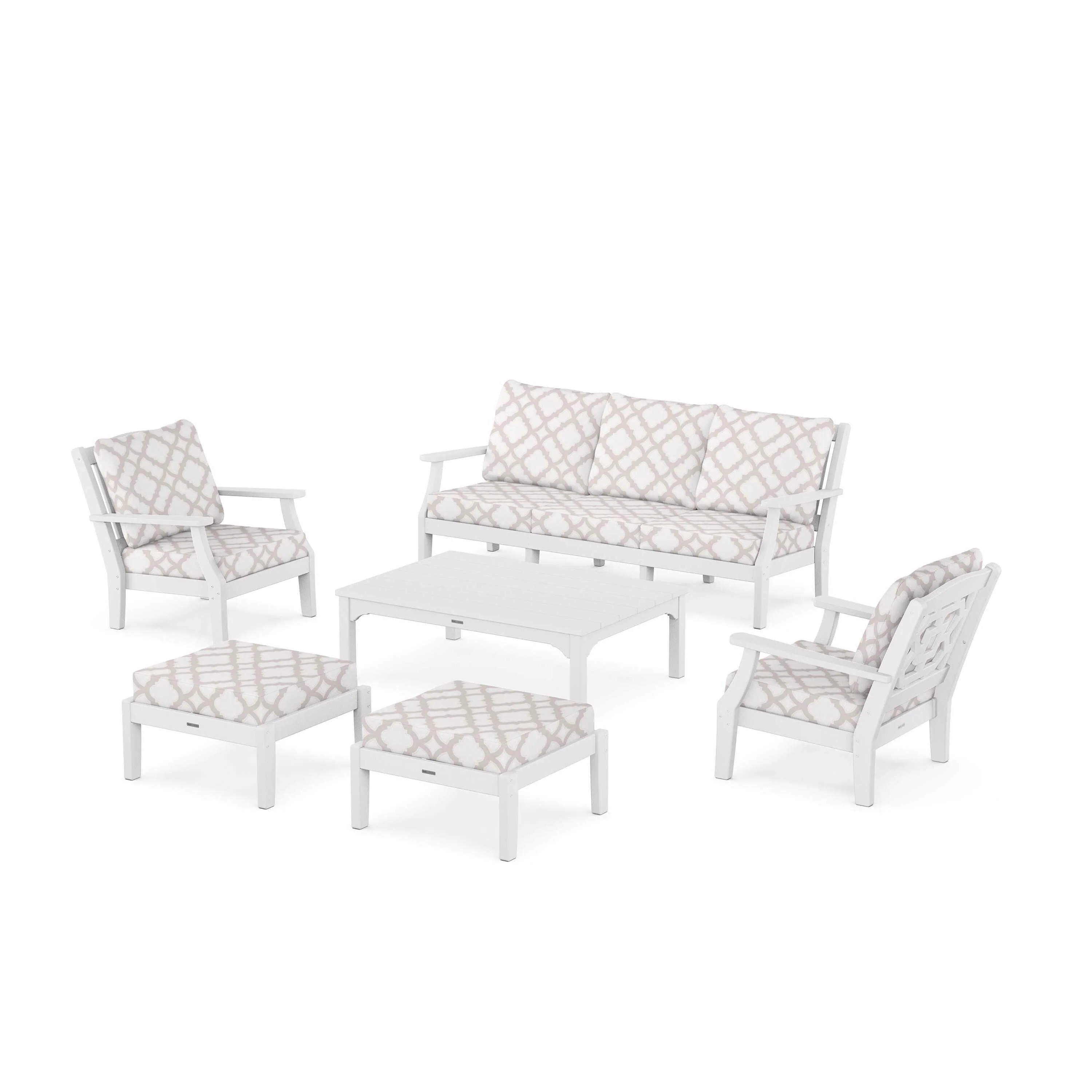 Chinoiserie 6-Piece Lounge Sofa Set - Image 154