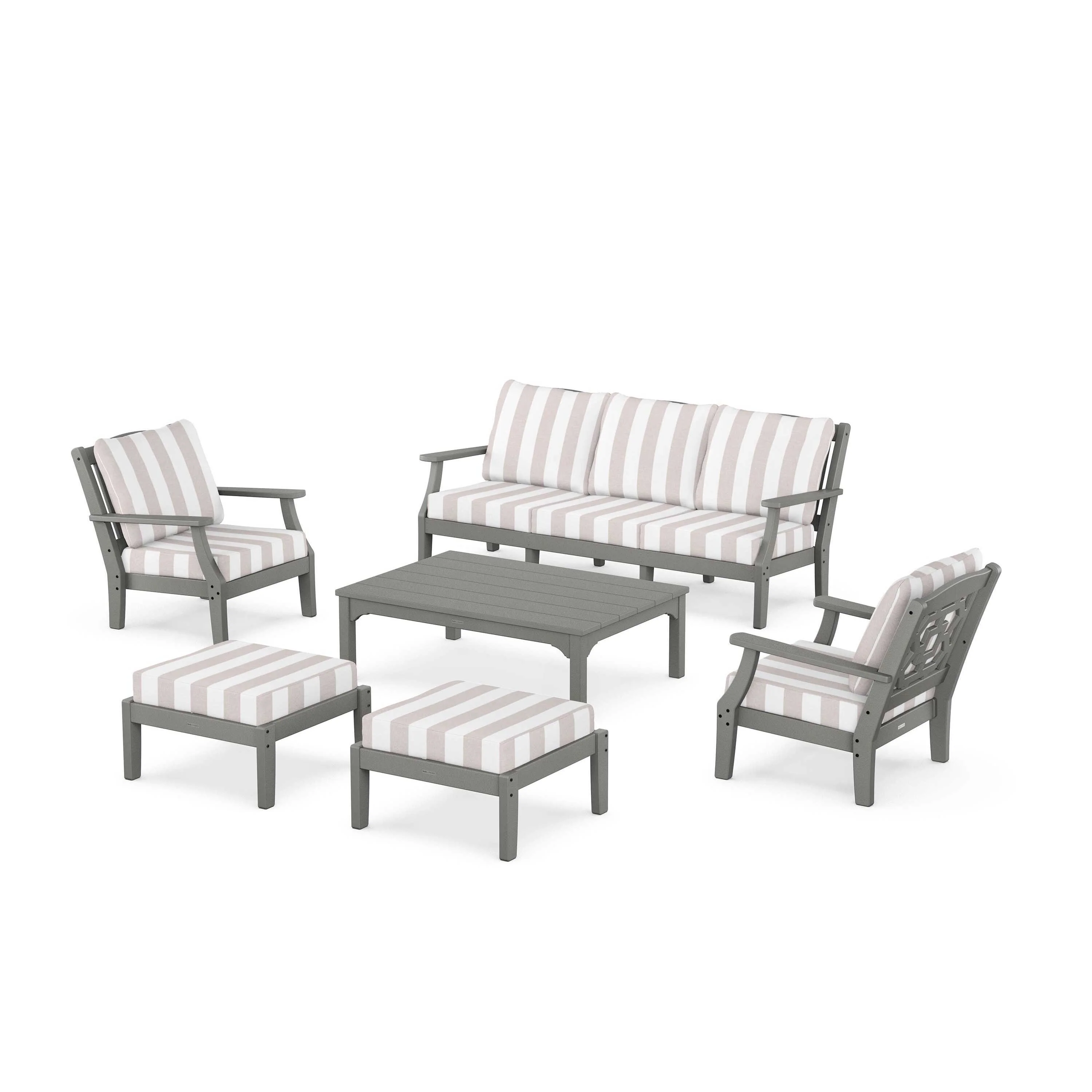 Chinoiserie 6-Piece Lounge Sofa Set - Image 155