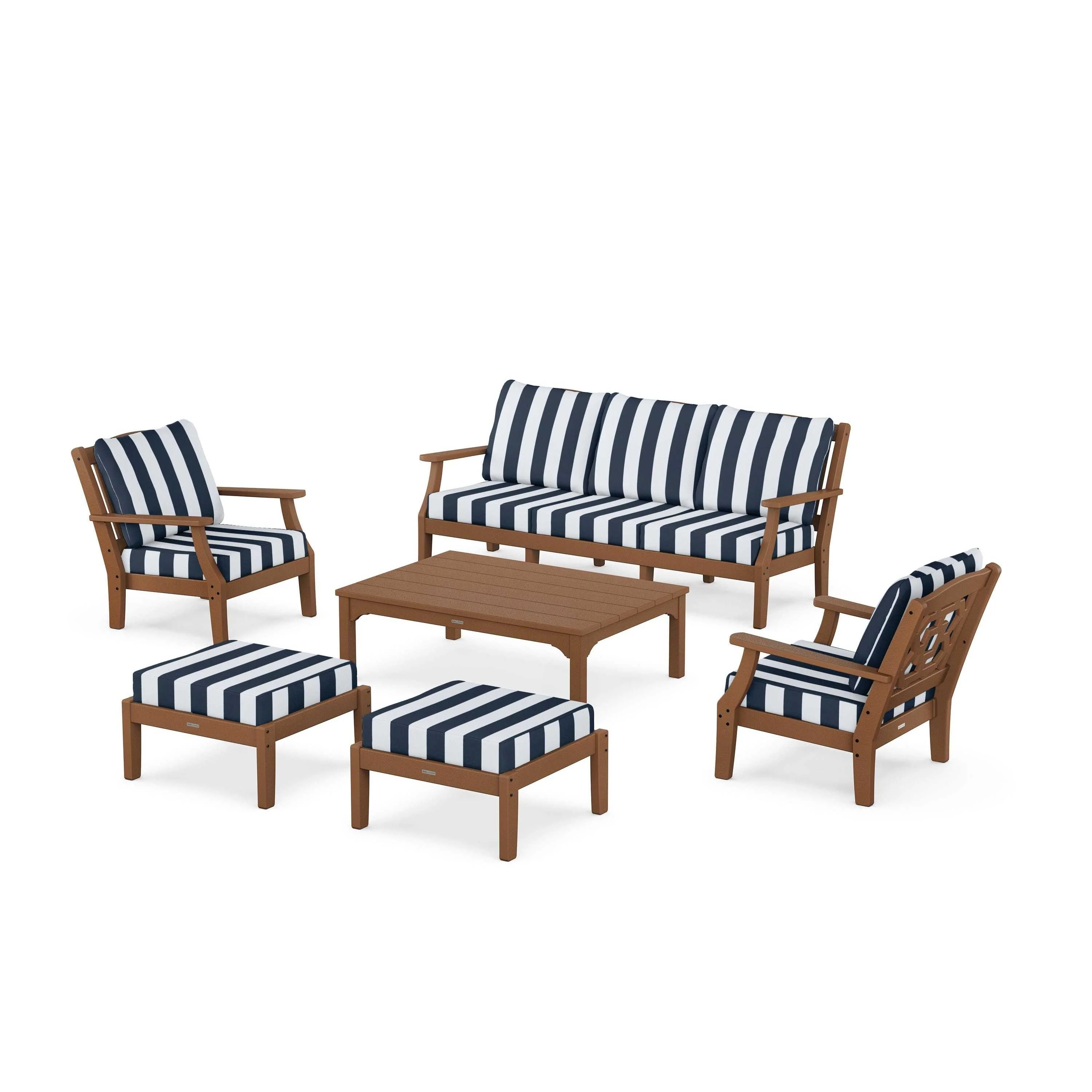 Chinoiserie 6-Piece Lounge Sofa Set - Image 158