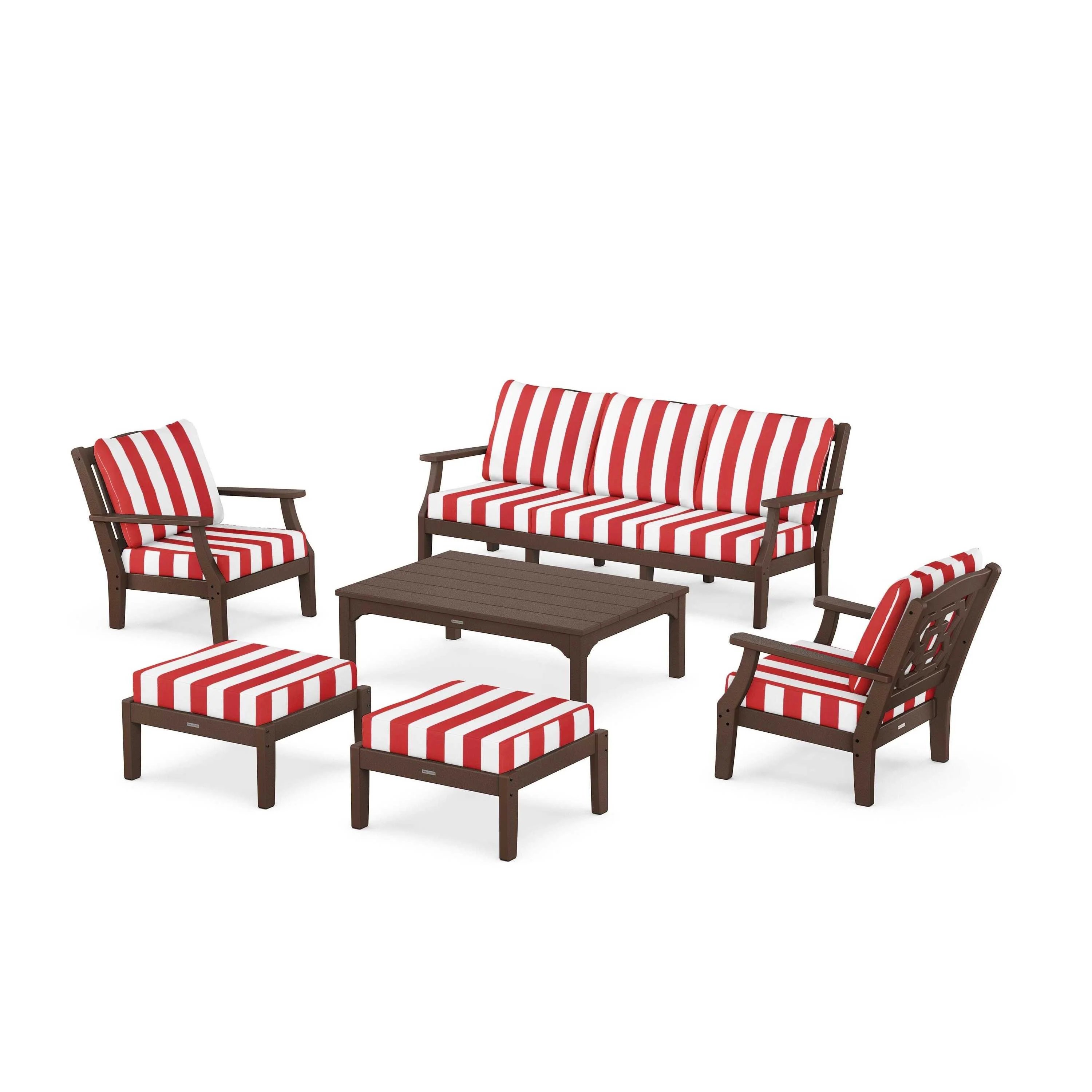 Chinoiserie 6-Piece Lounge Sofa Set - Image 159