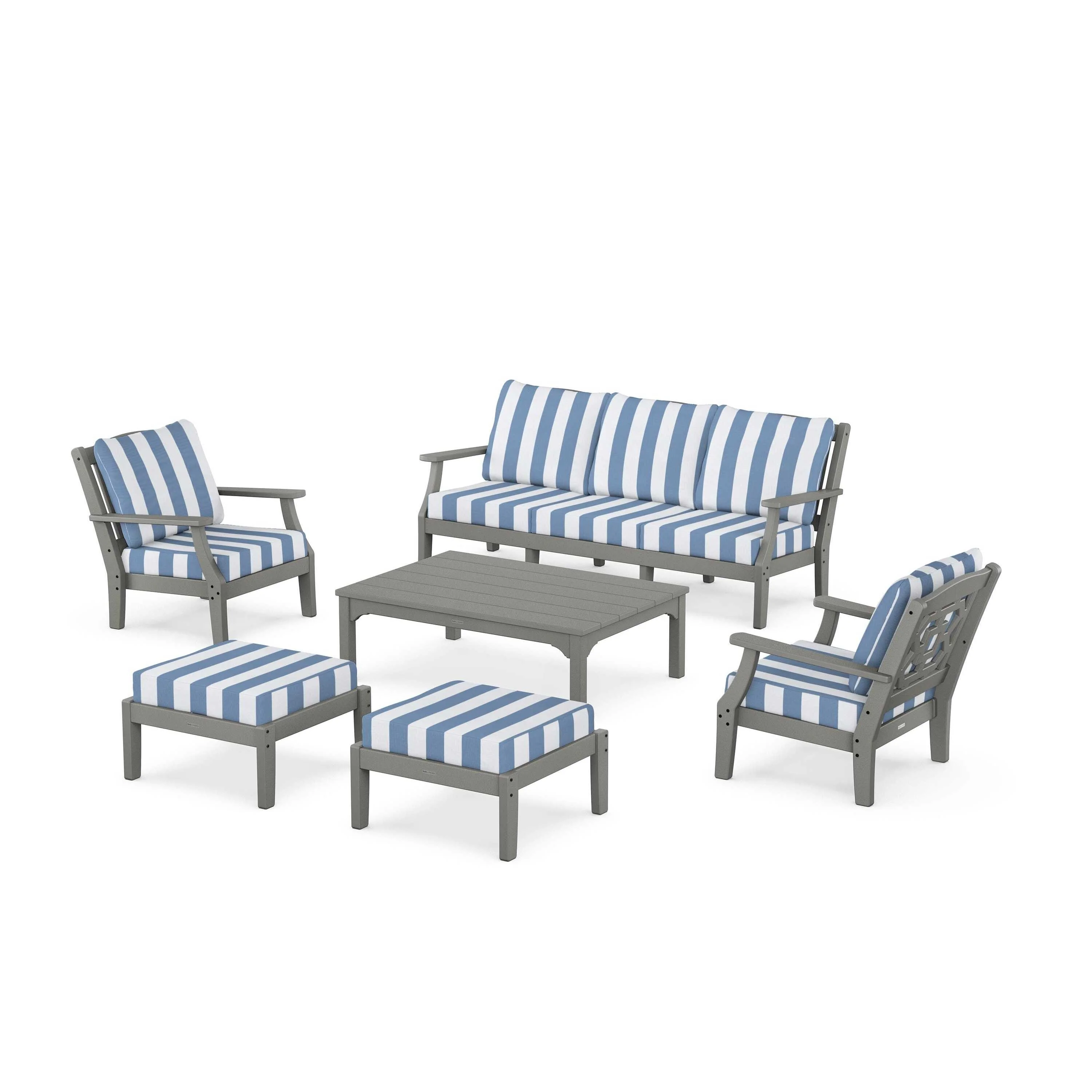 Chinoiserie 6-Piece Lounge Sofa Set - Image 161