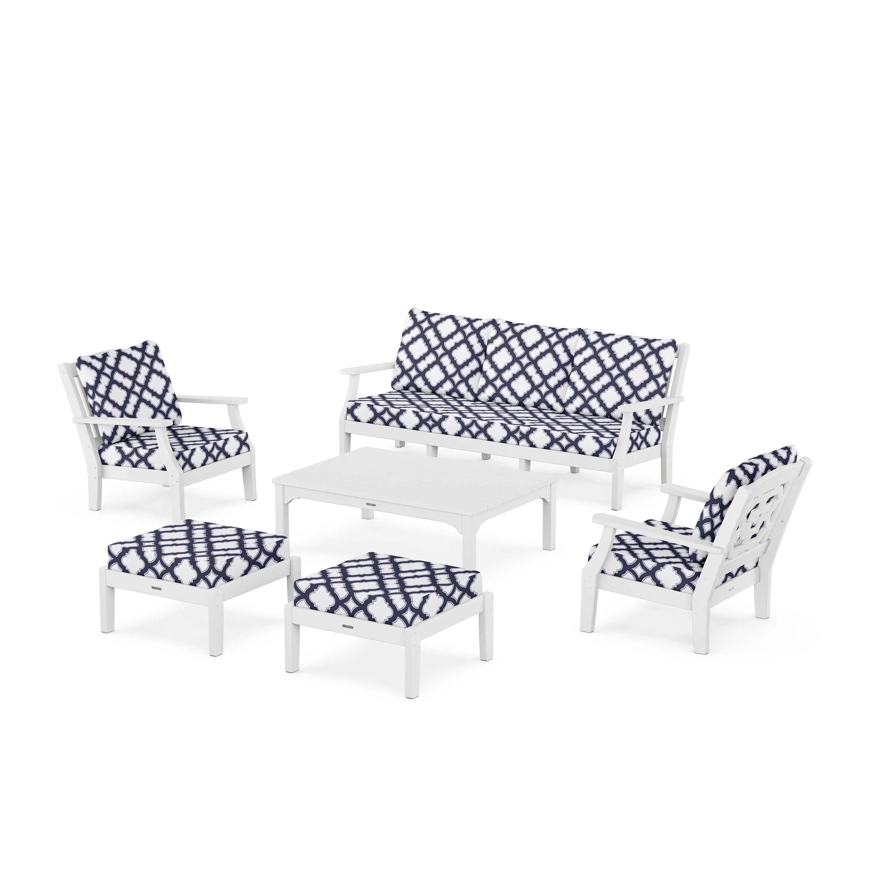 Chinoiserie 6-Piece Lounge Sofa Set - Image 163