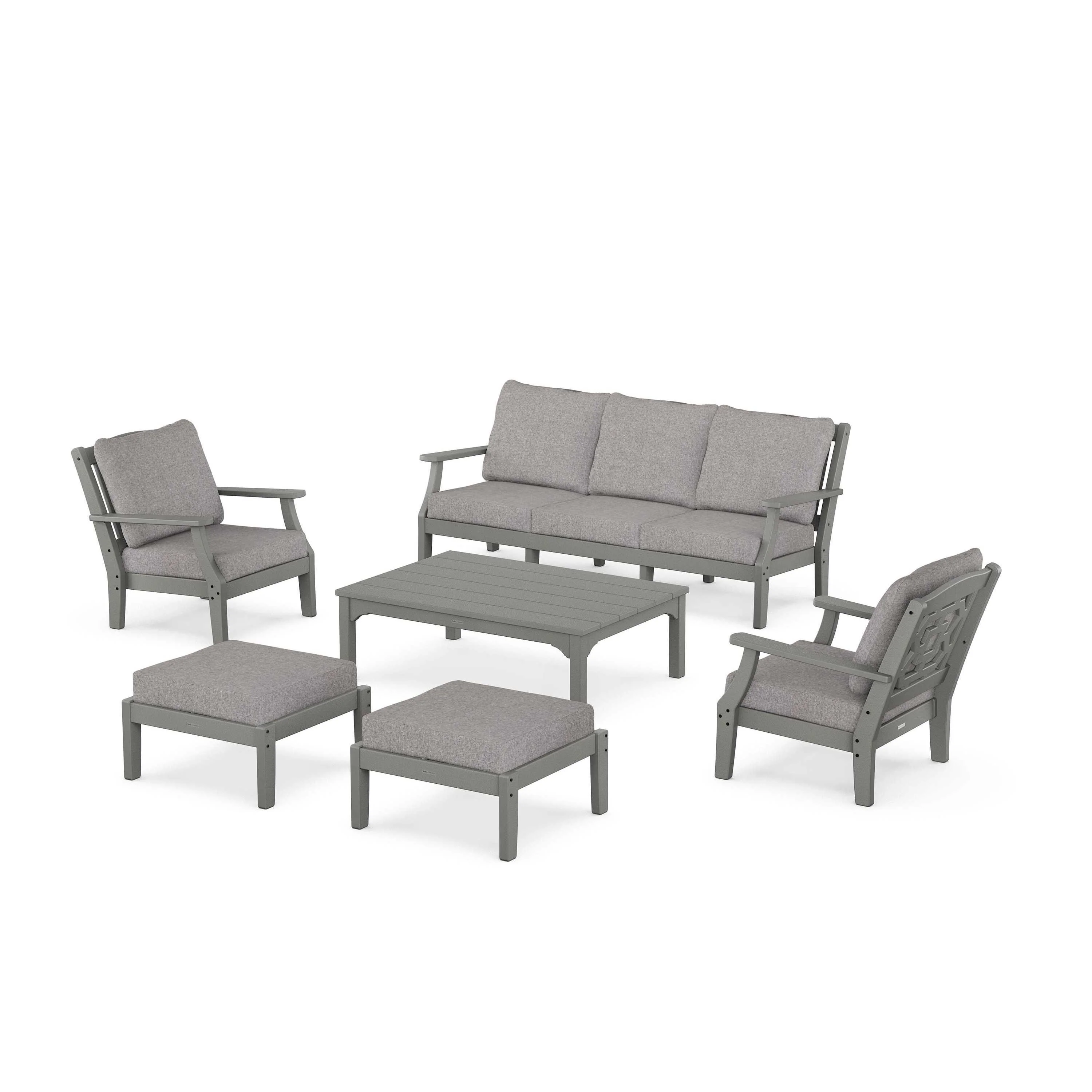 Chinoiserie 6-Piece Lounge Sofa Set - Image 164