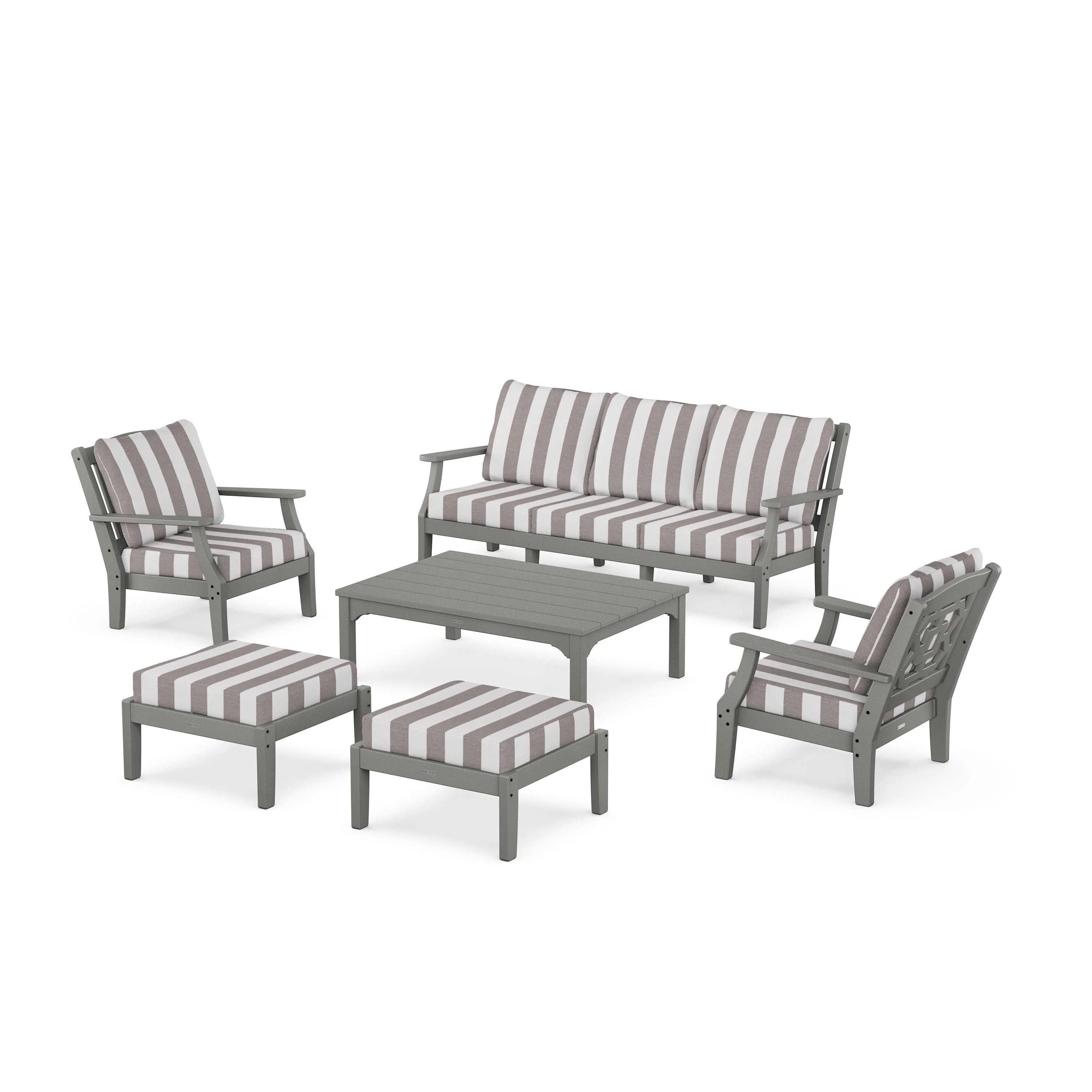 Chinoiserie 6-Piece Lounge Sofa Set - Image 165
