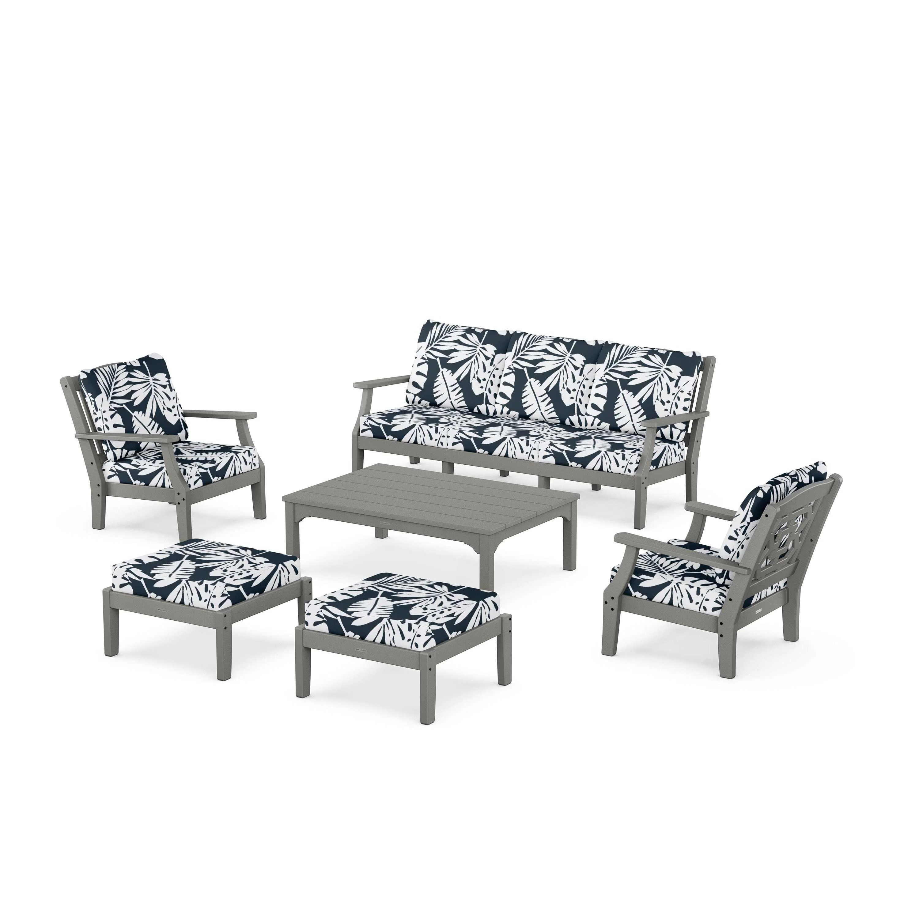 Chinoiserie 6-Piece Lounge Sofa Set - Image 166