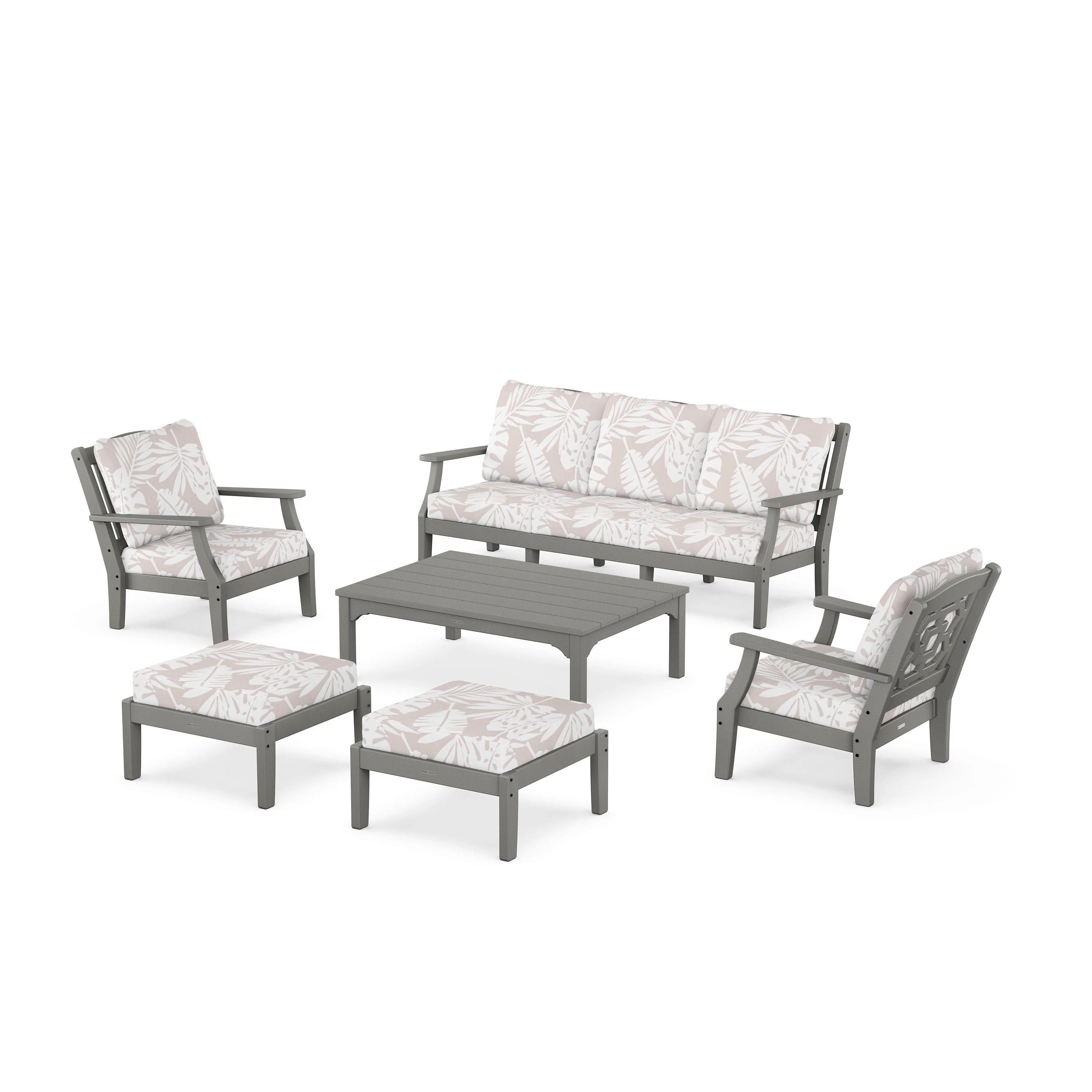 Chinoiserie 6-Piece Lounge Sofa Set - Image 168