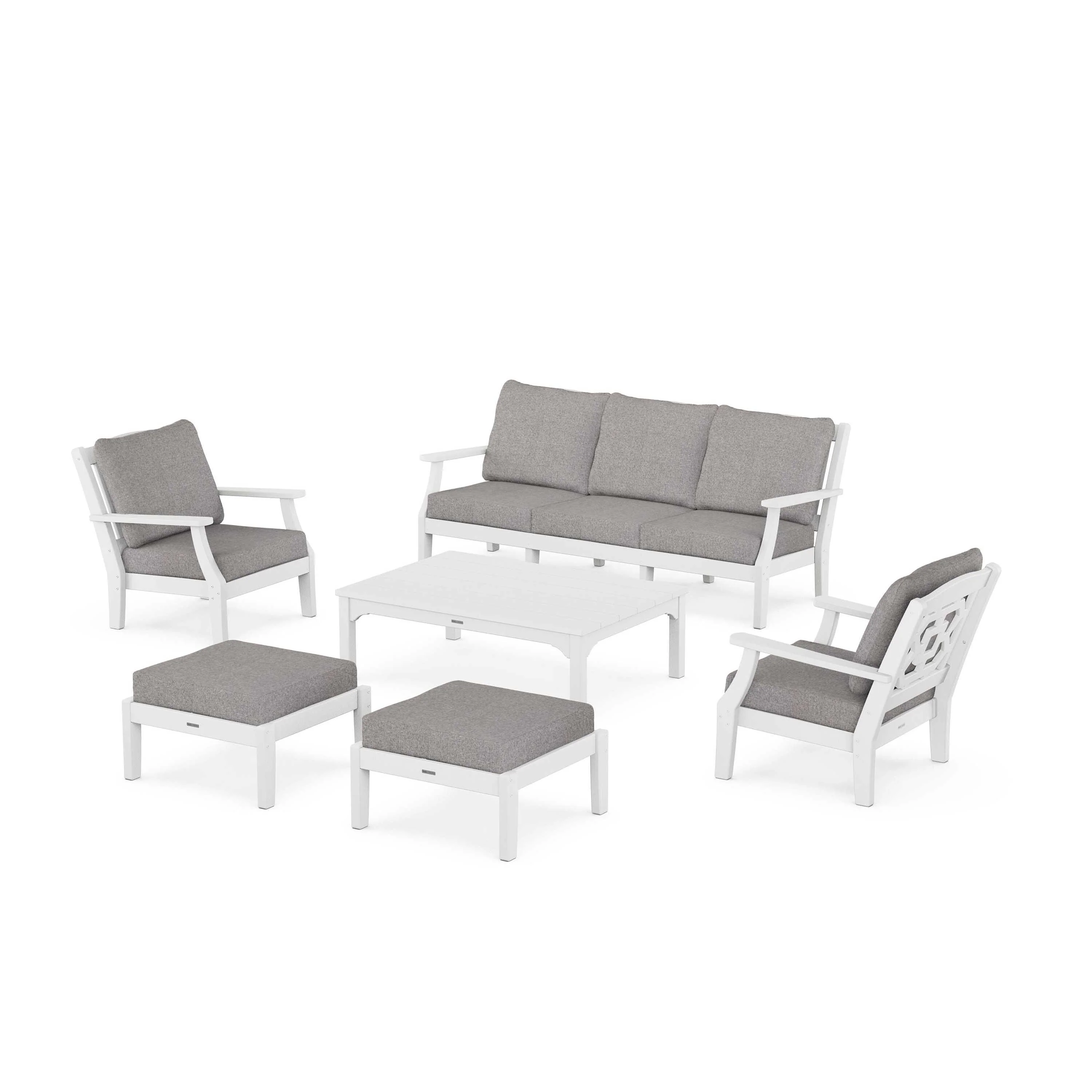 Chinoiserie 6-Piece Lounge Sofa Set - Image 17