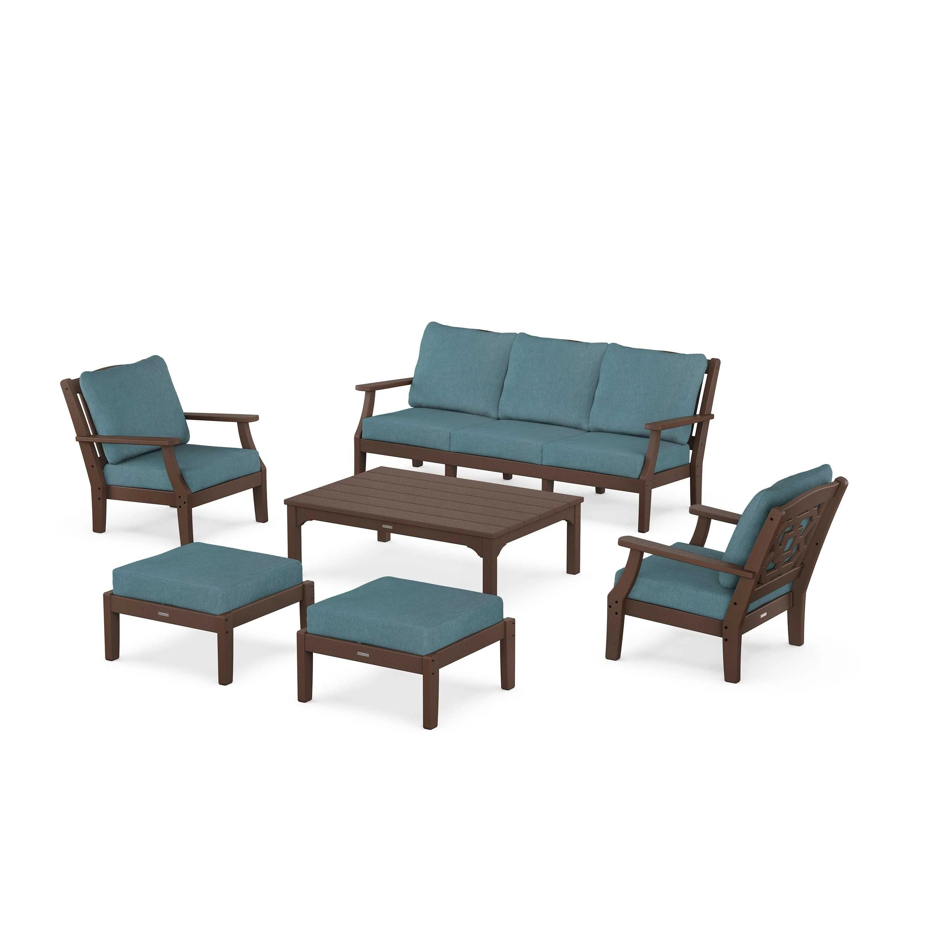 Chinoiserie 6-Piece Lounge Sofa Set - Image 172
