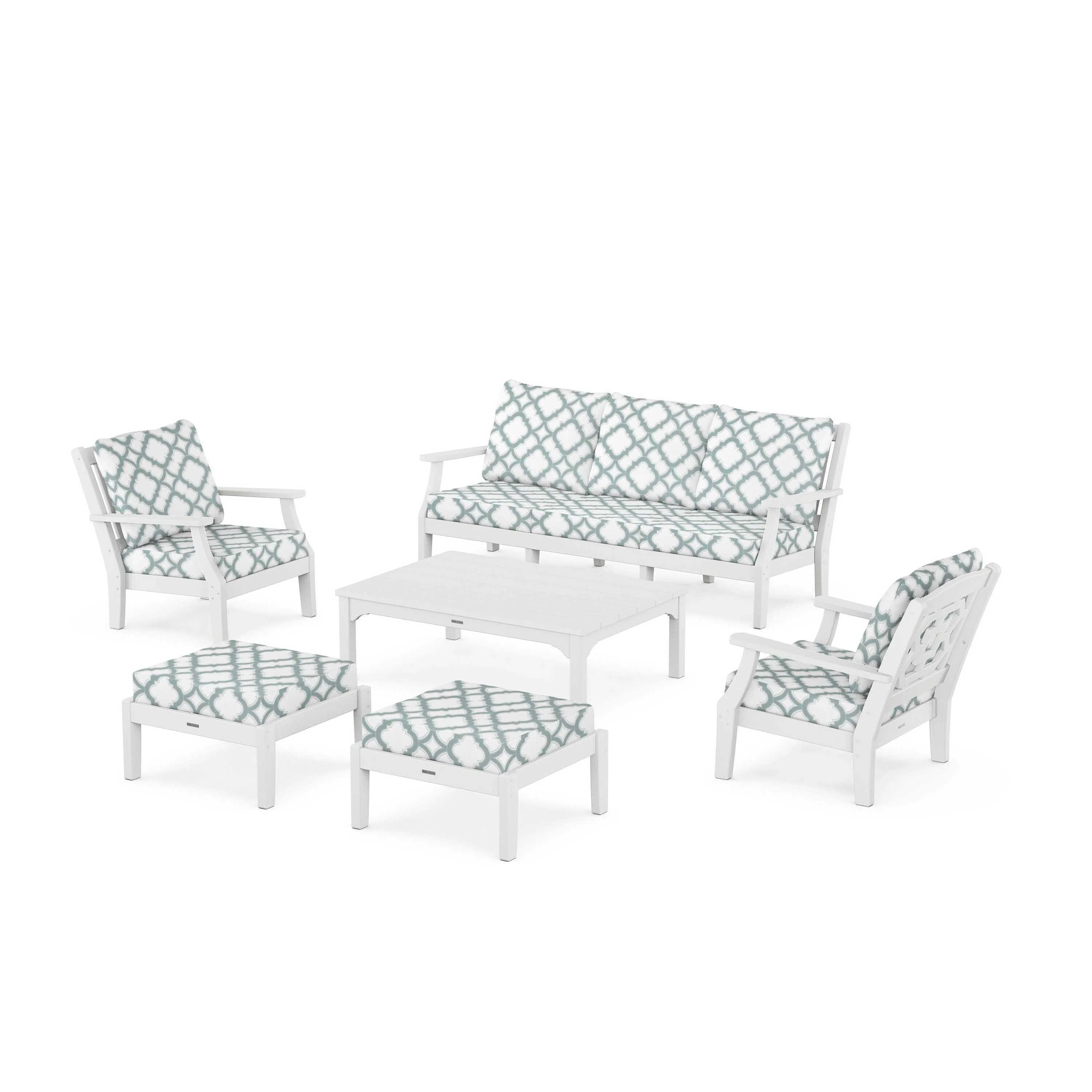 Chinoiserie 6-Piece Lounge Sofa Set - Image 173
