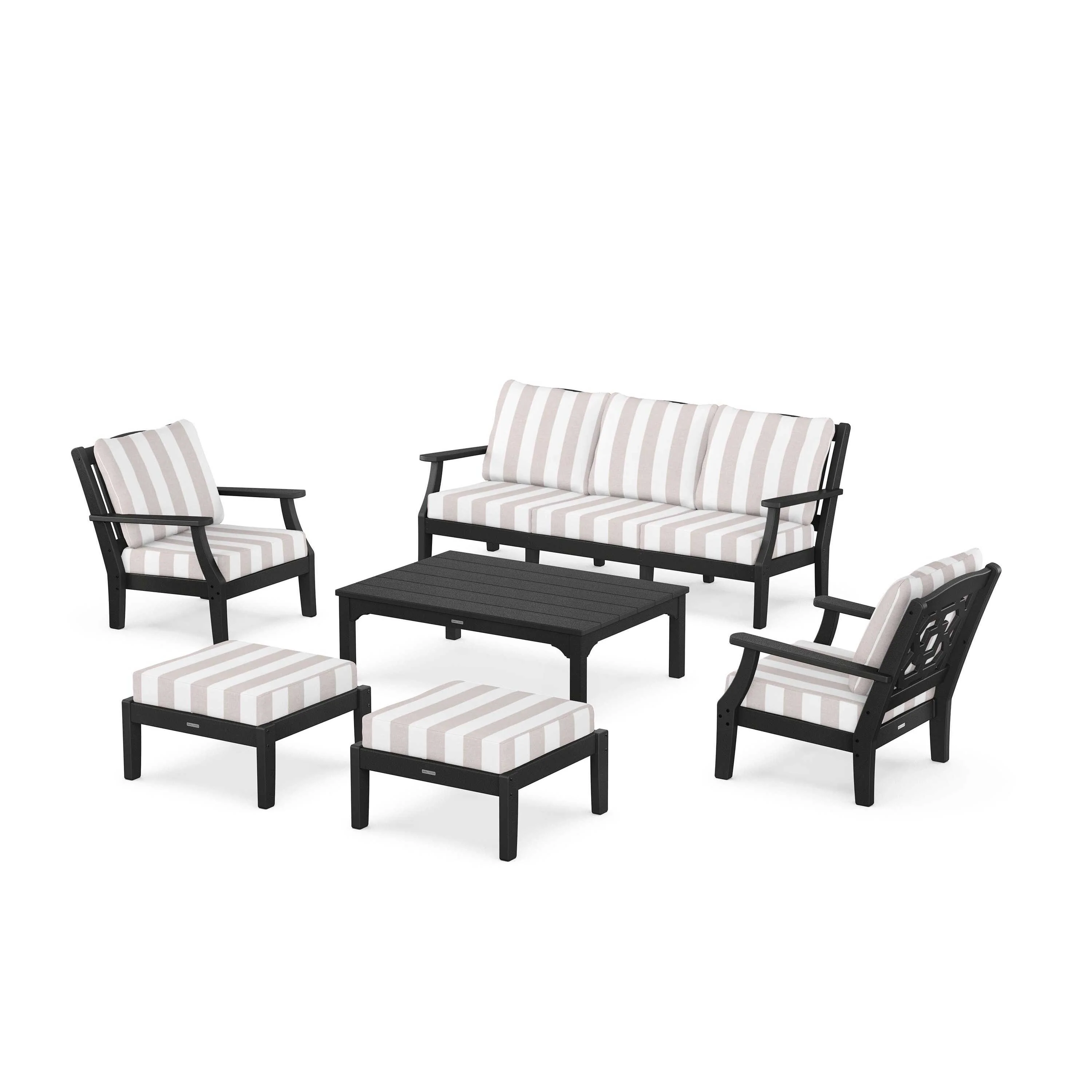 Chinoiserie 6-Piece Lounge Sofa Set - Image 174