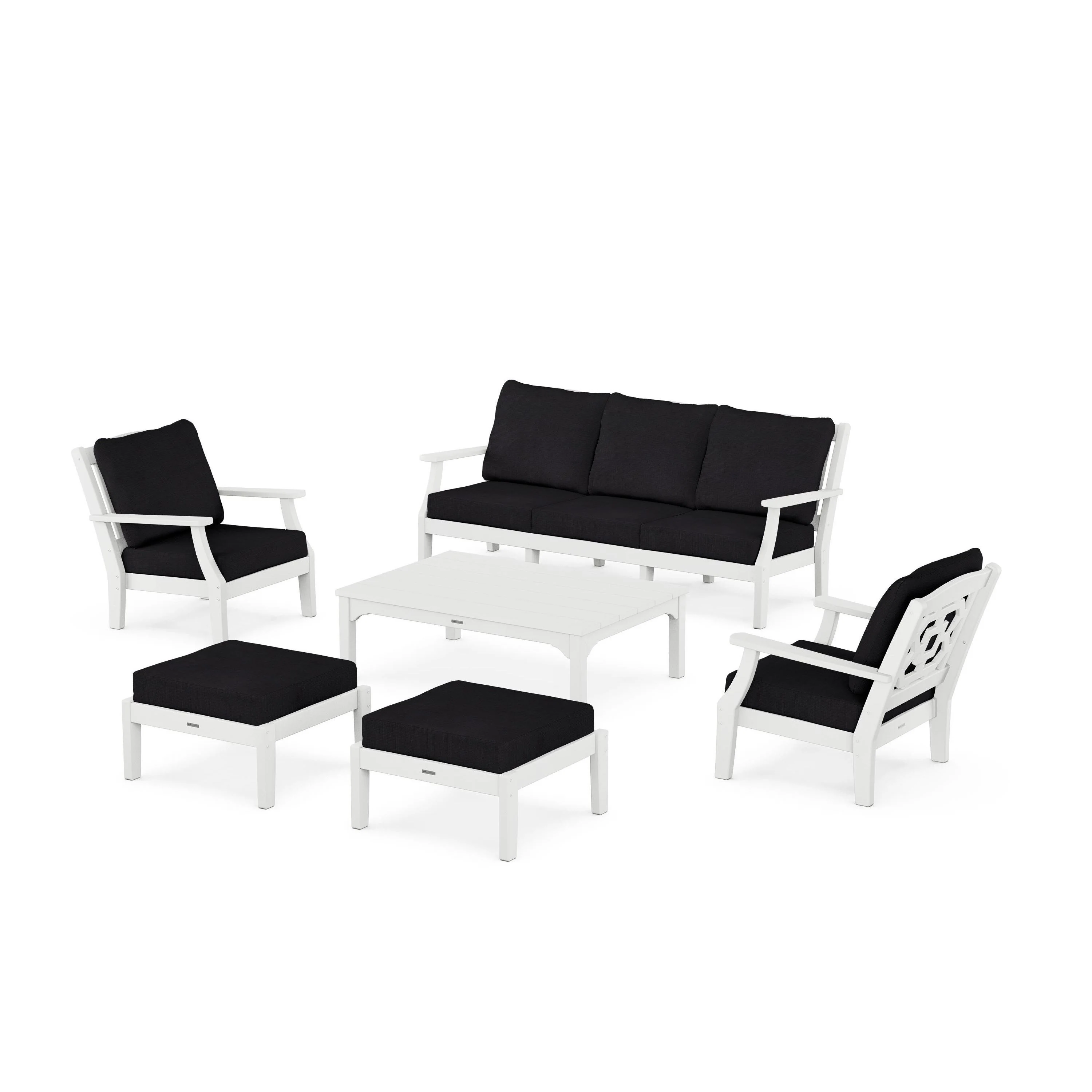 Chinoiserie 6-Piece Lounge Sofa Set - Image 175