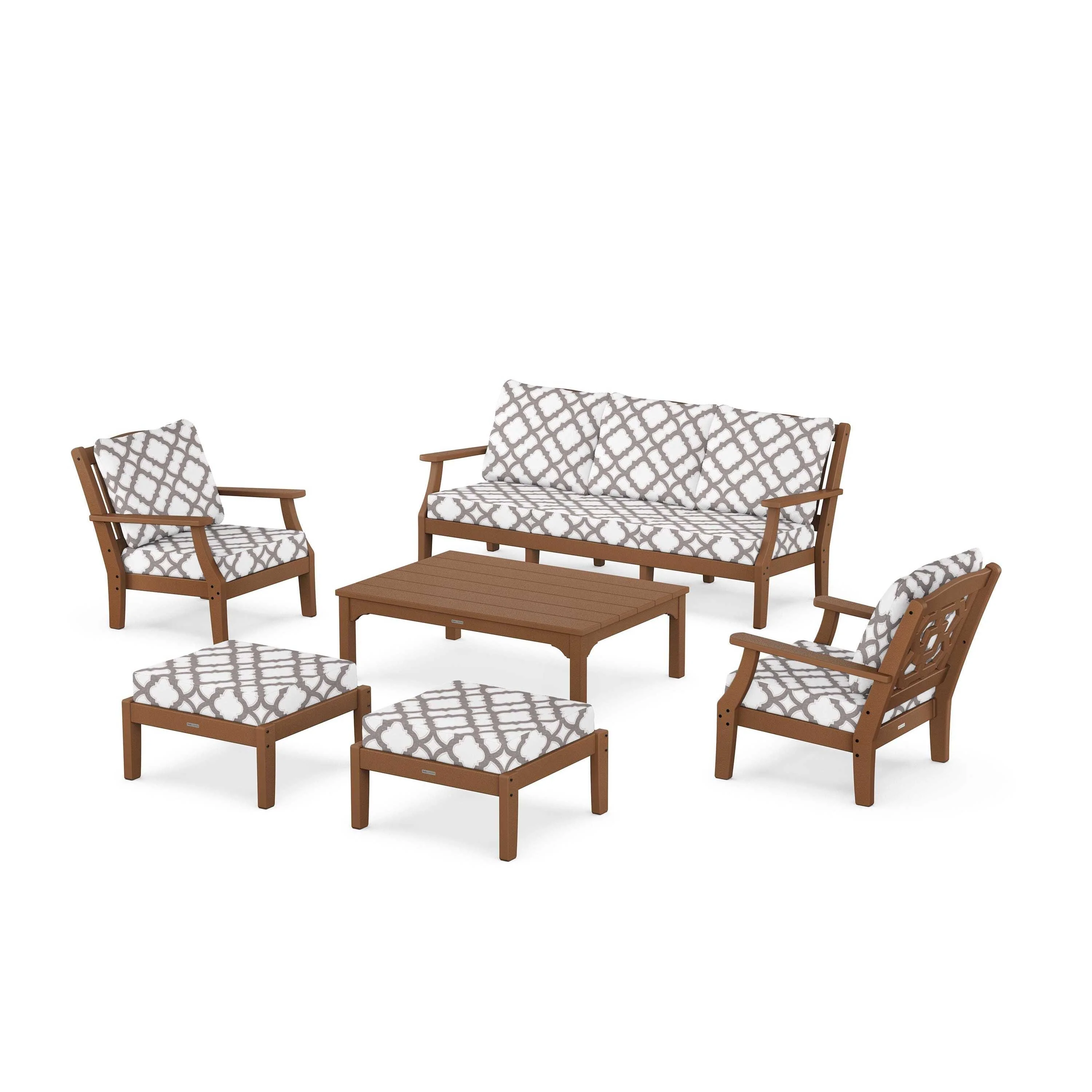 Chinoiserie 6-Piece Lounge Sofa Set - Image 176