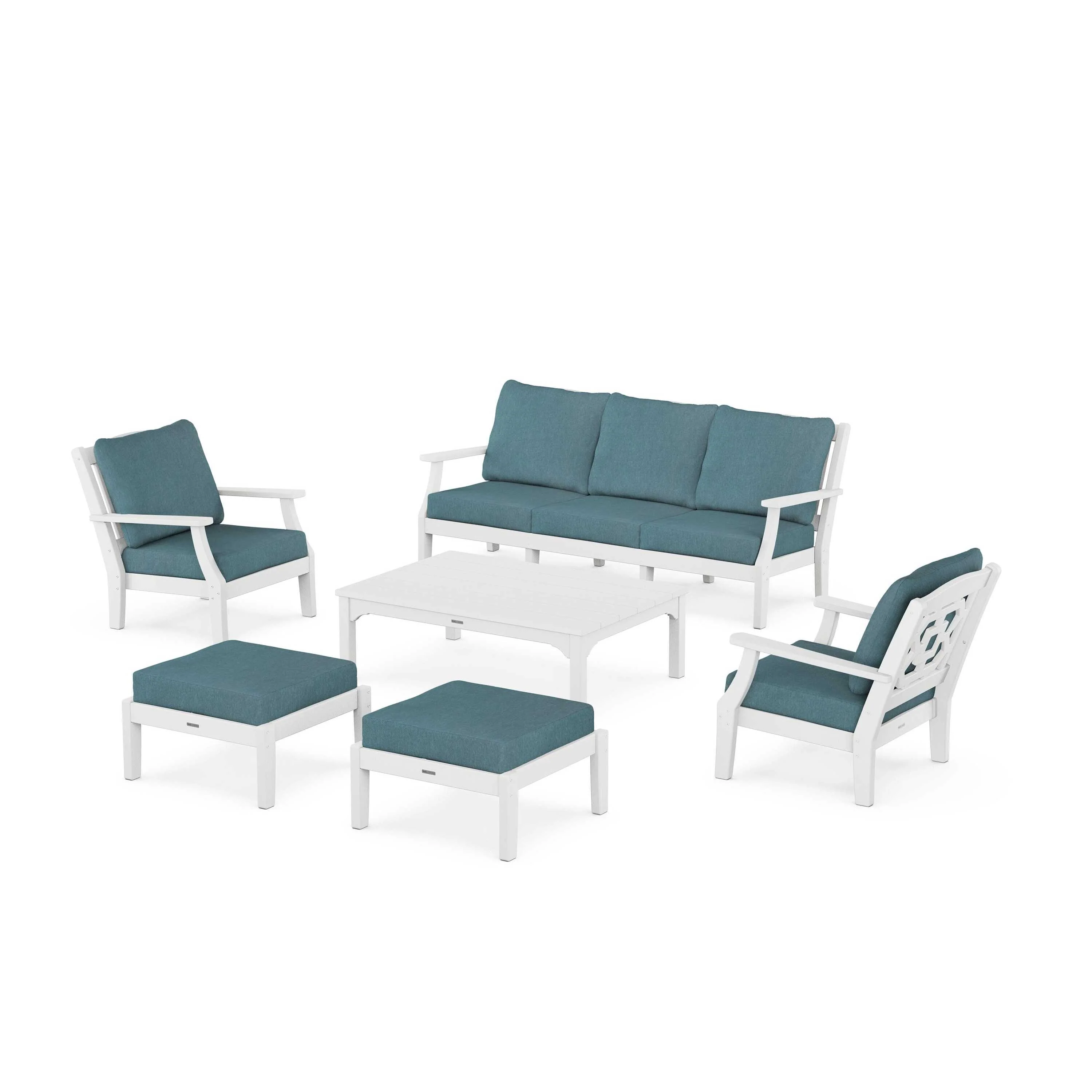 Chinoiserie 6-Piece Lounge Sofa Set - Image 177