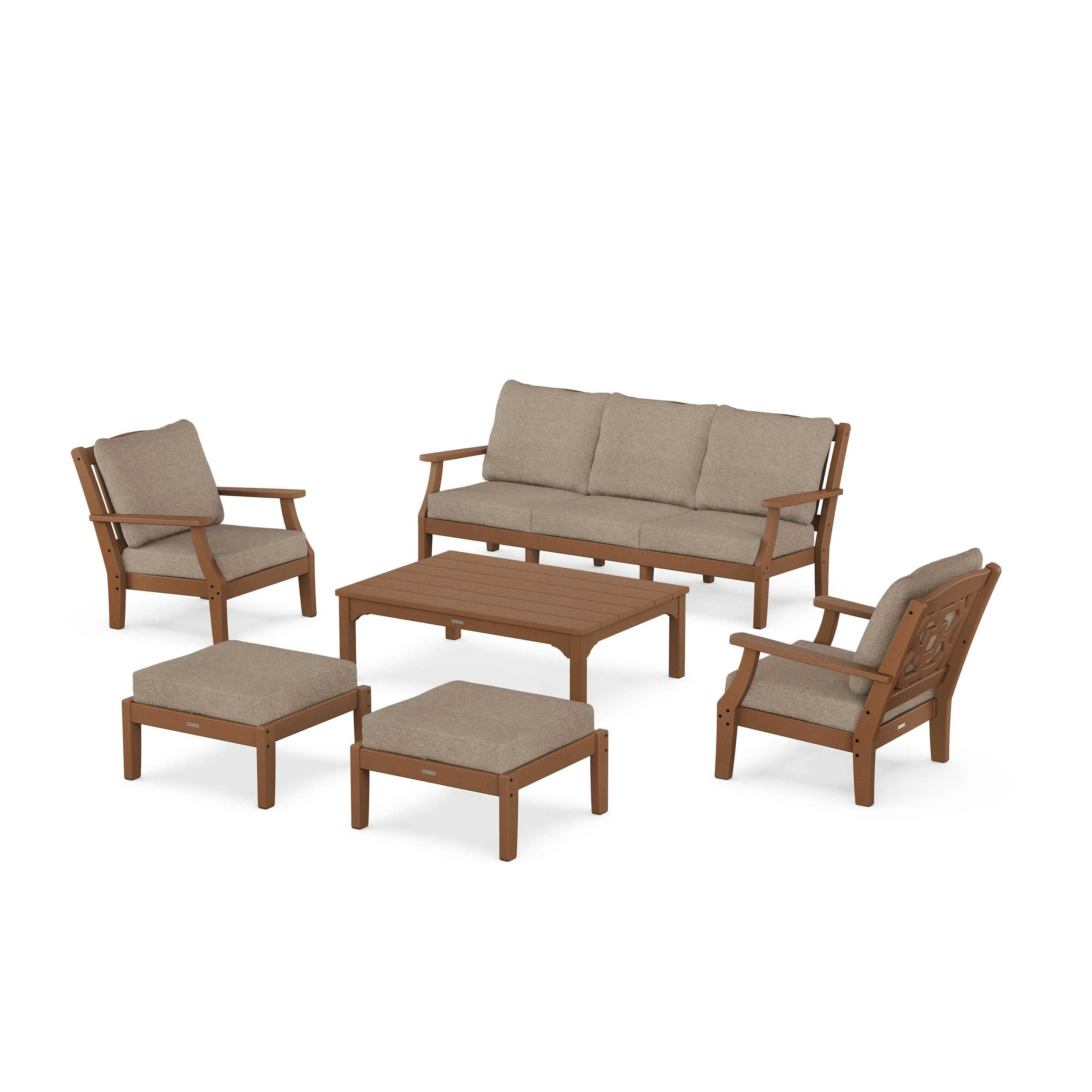 Chinoiserie 6-Piece Lounge Sofa Set - Image 181