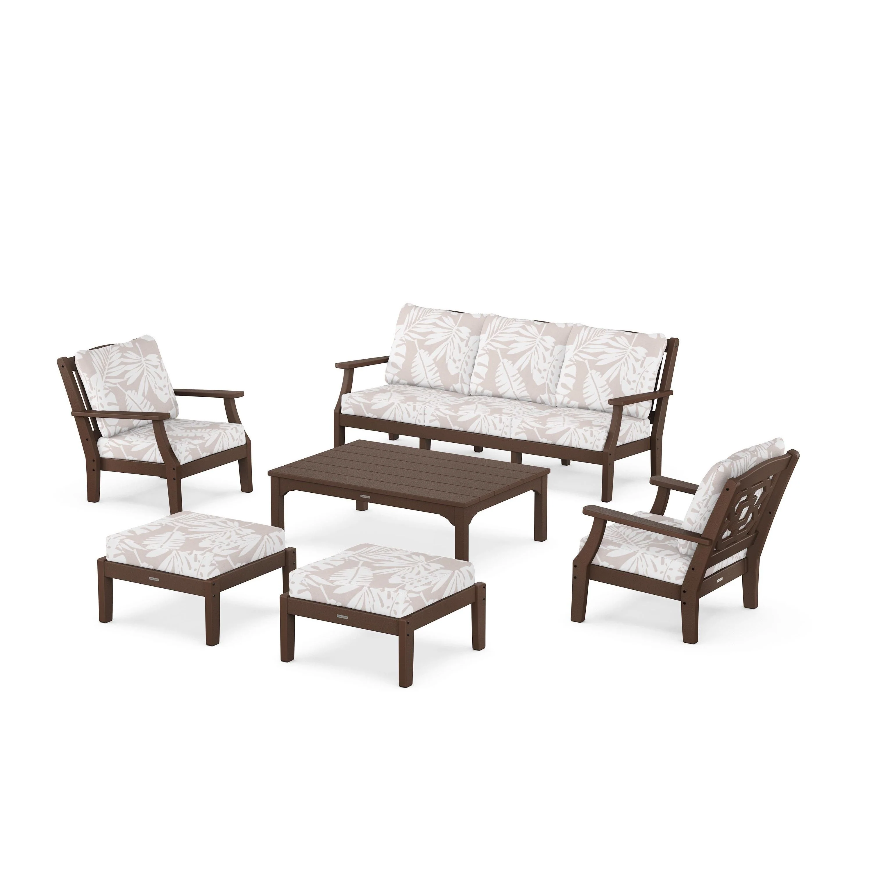 Chinoiserie 6-Piece Lounge Sofa Set - Image 182