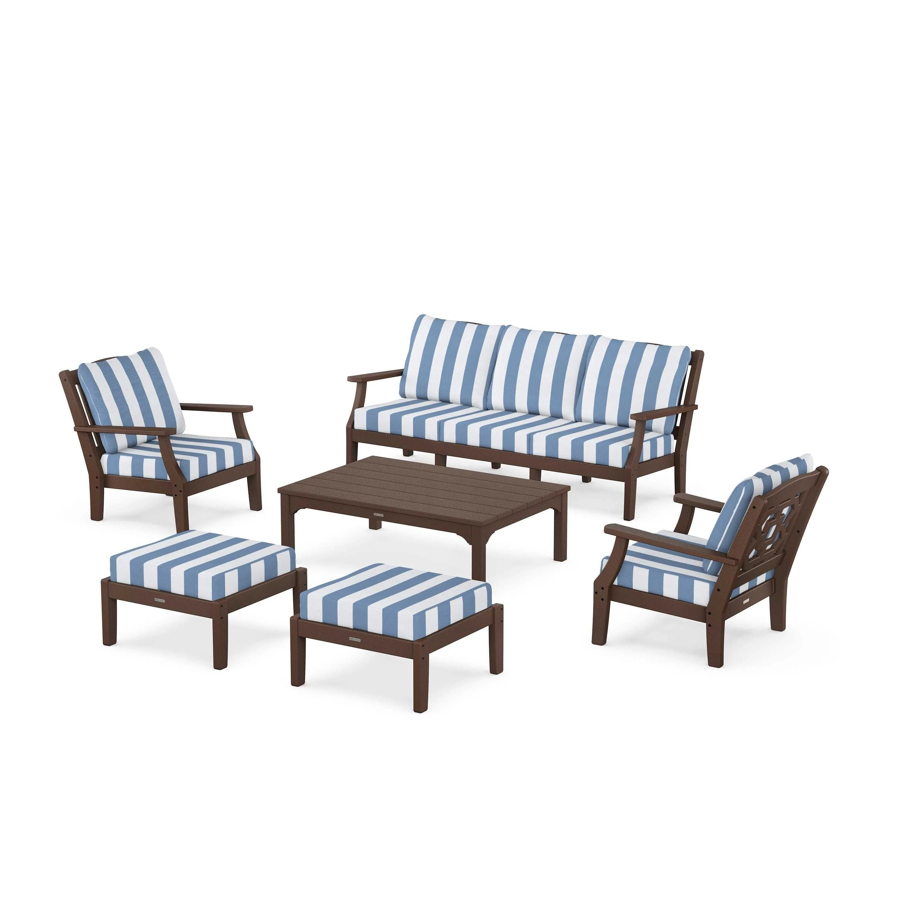 Chinoiserie 6-Piece Lounge Sofa Set - Image 183