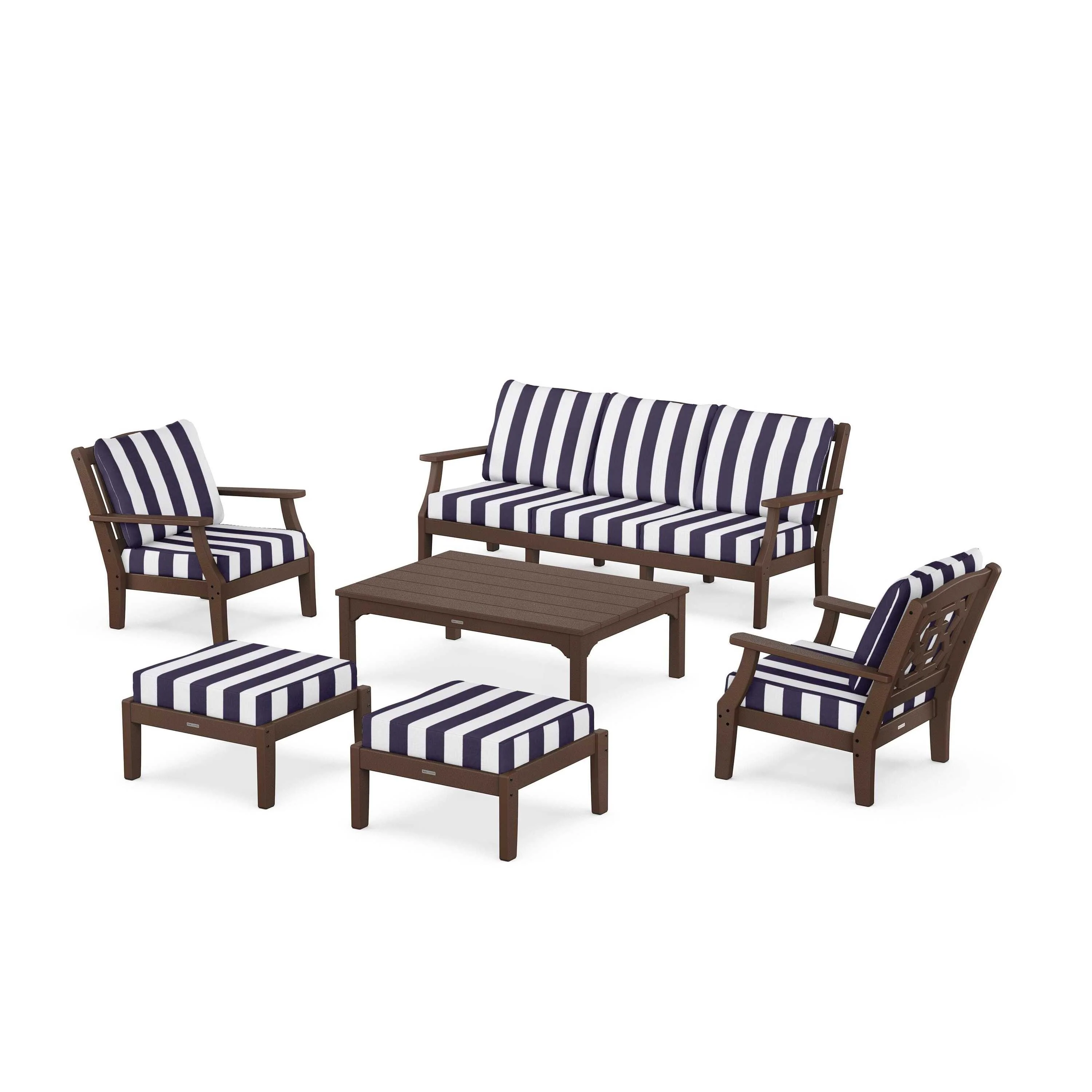 Chinoiserie 6-Piece Lounge Sofa Set - Image 193