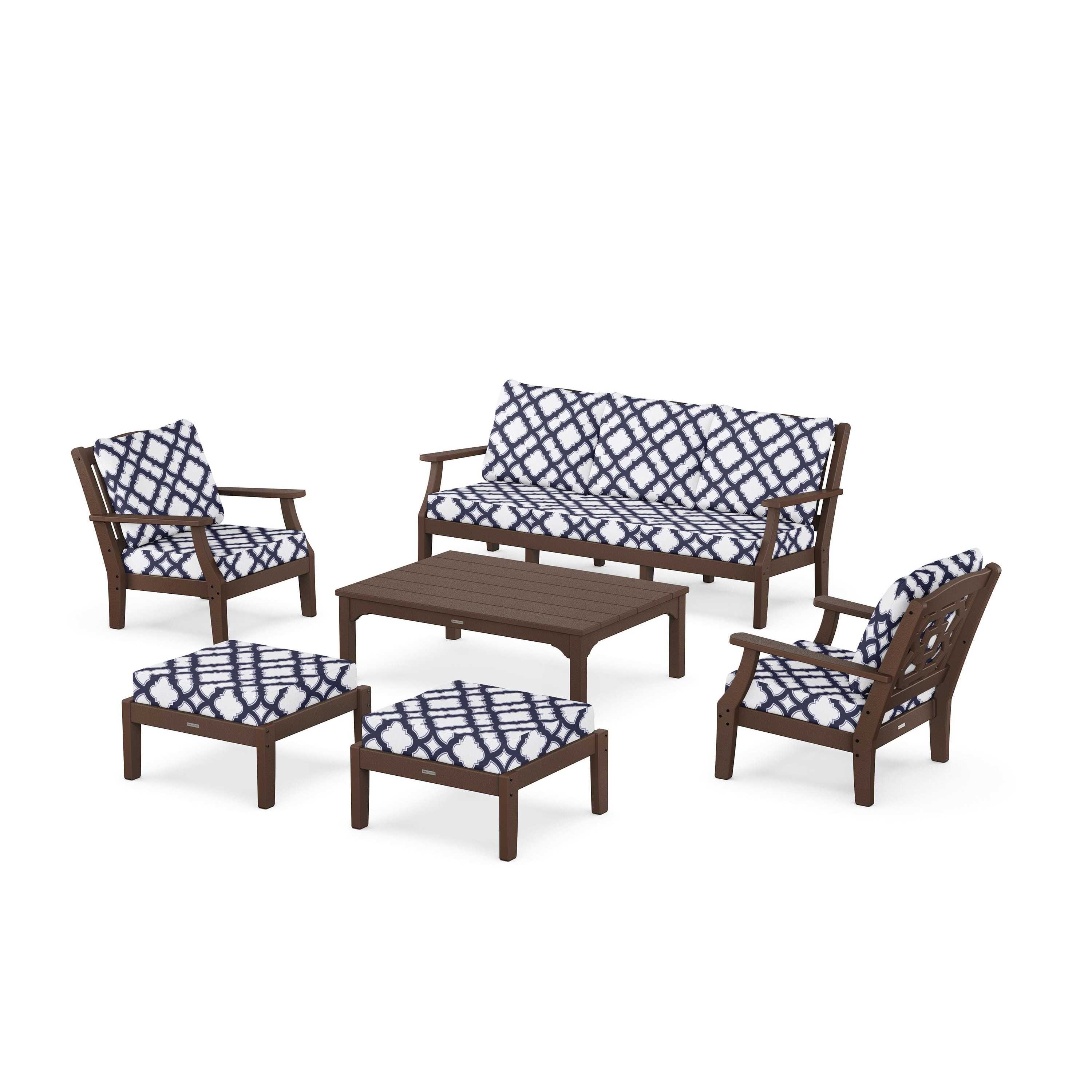 Chinoiserie 6-Piece Lounge Sofa Set - Image 196