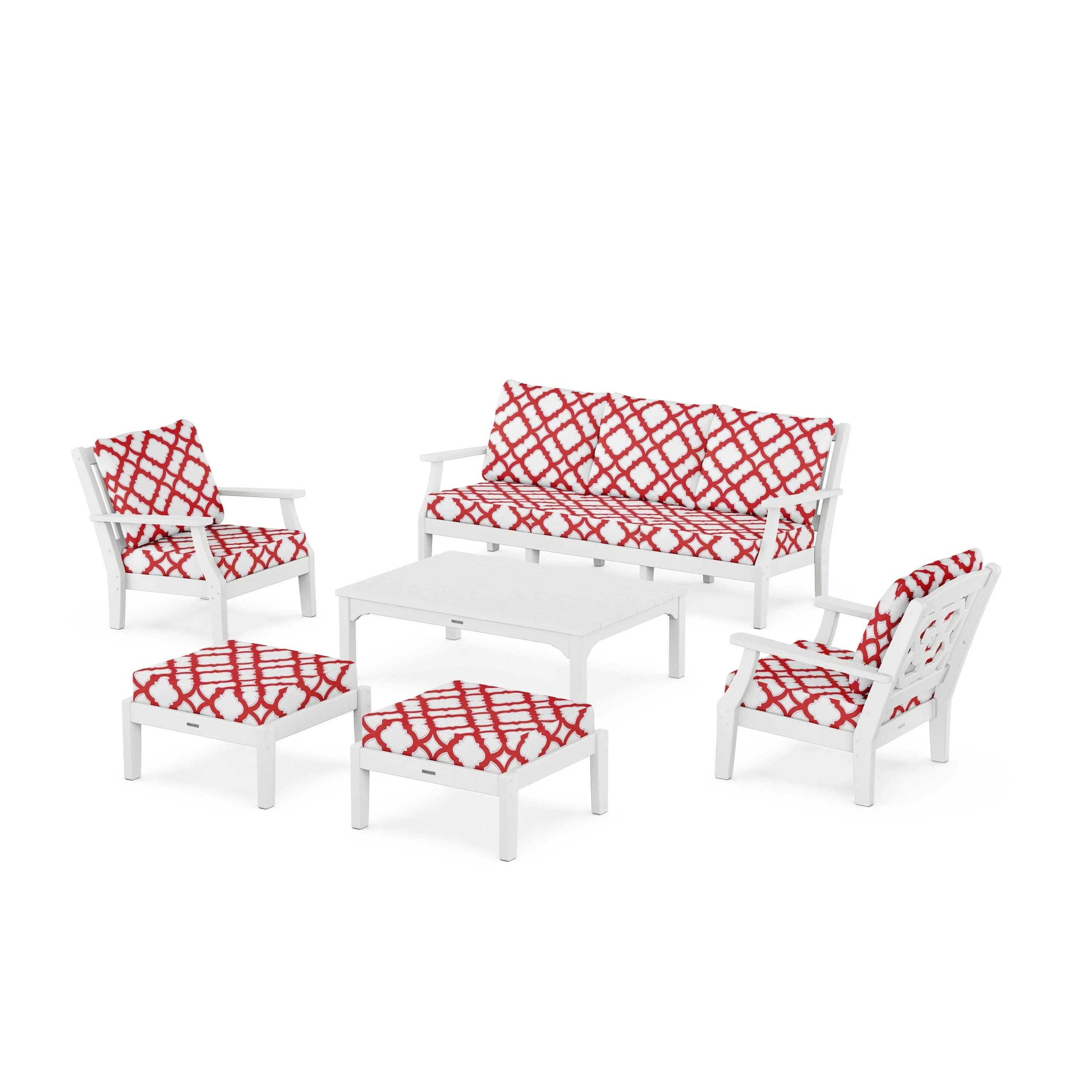 Chinoiserie 6-Piece Lounge Sofa Set - Image 198