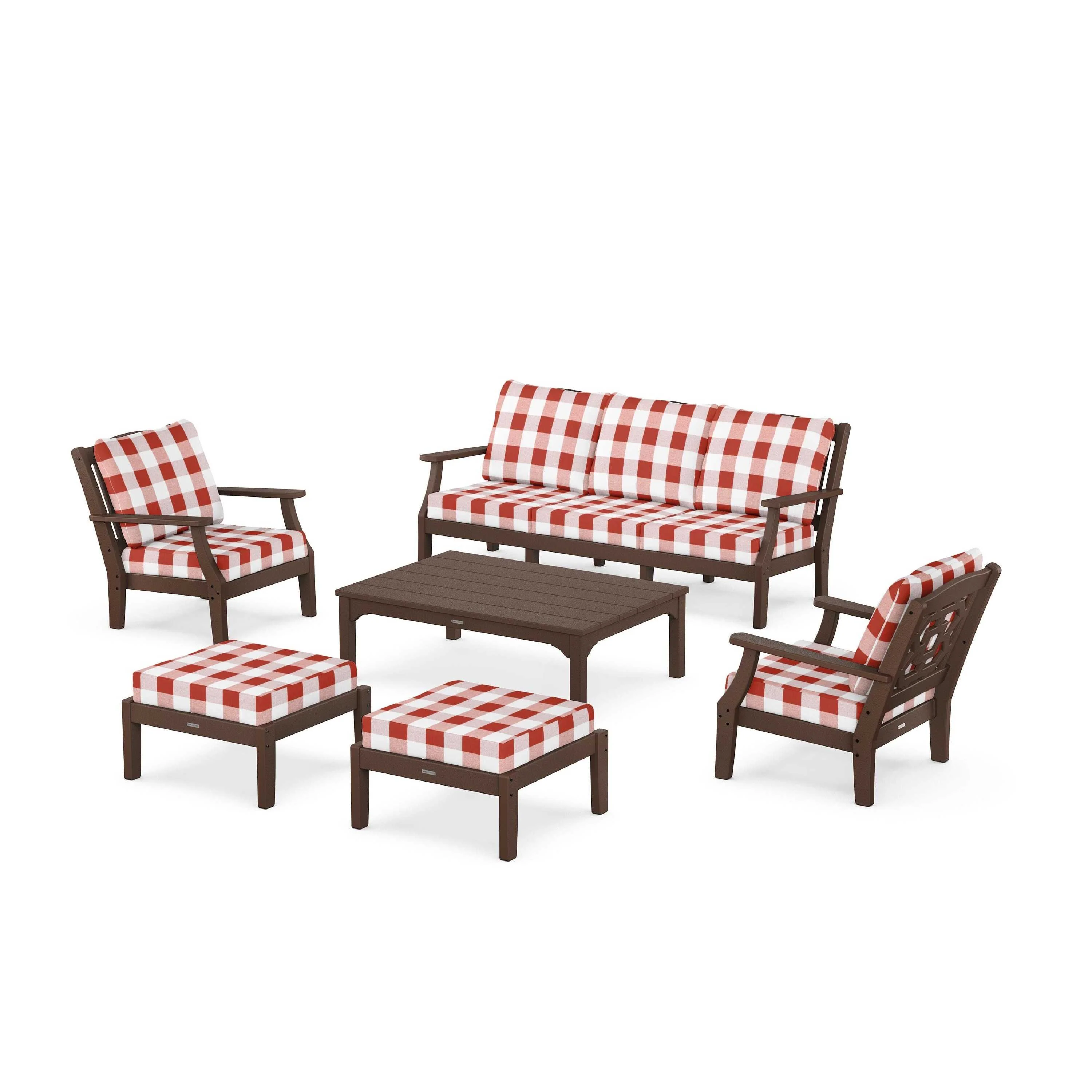 Chinoiserie 6-Piece Lounge Sofa Set - Image 20