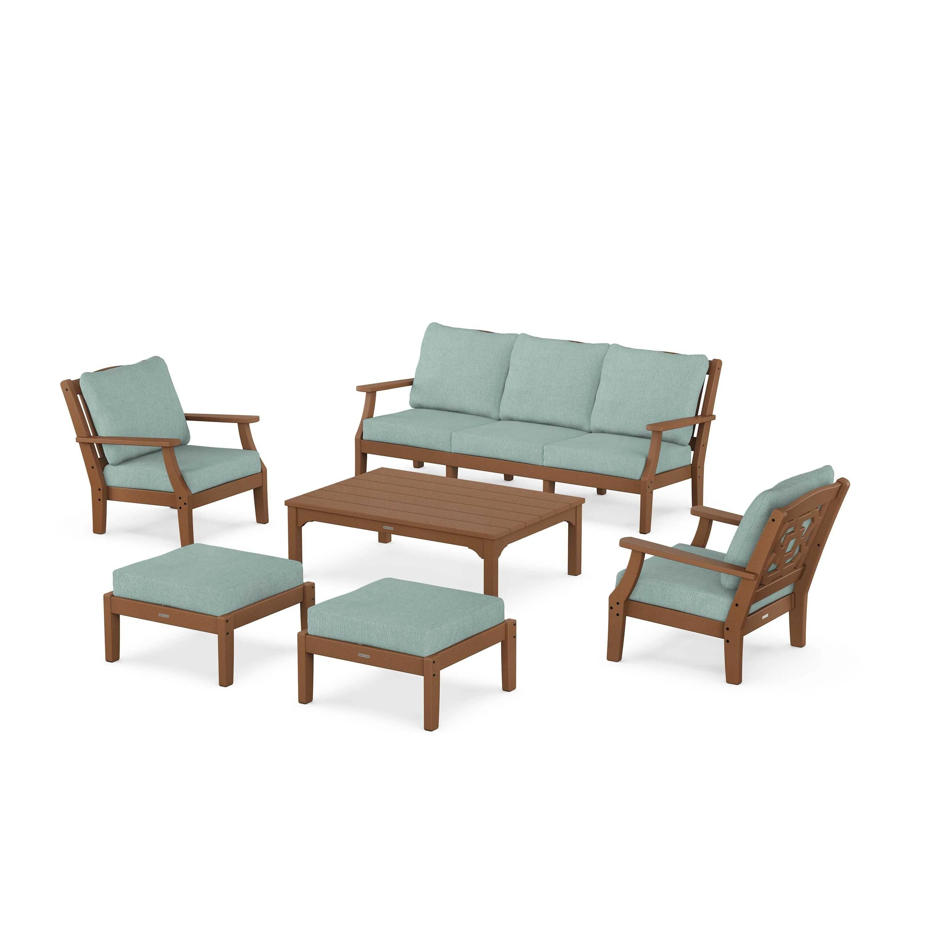 Chinoiserie 6-Piece Lounge Sofa Set - Image 202