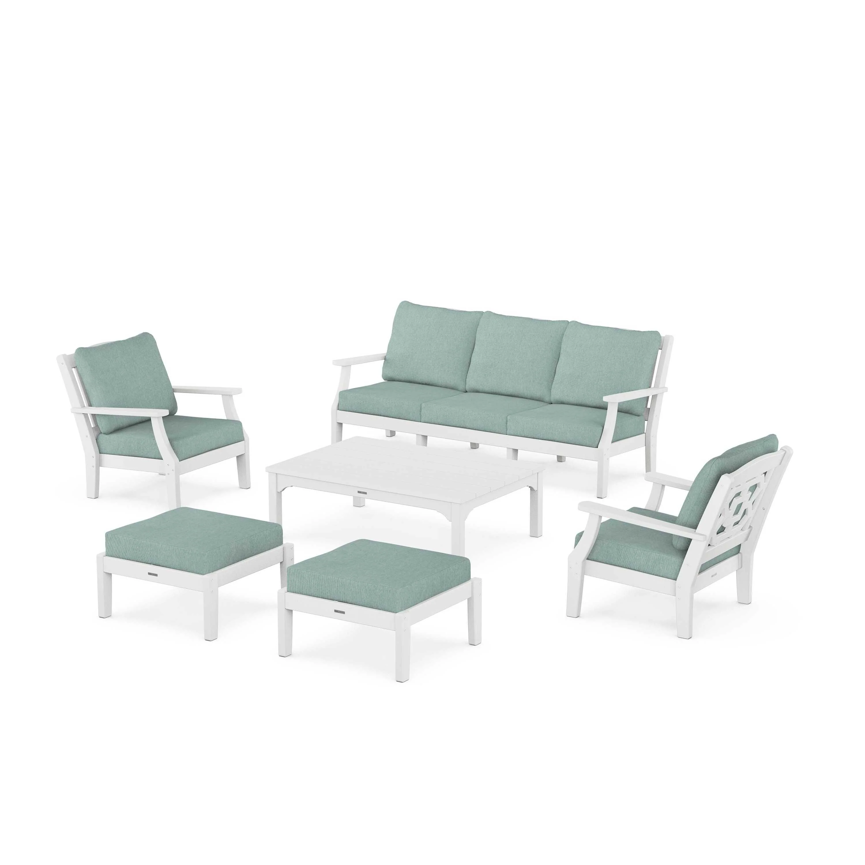 Chinoiserie 6-Piece Lounge Sofa Set - Image 205
