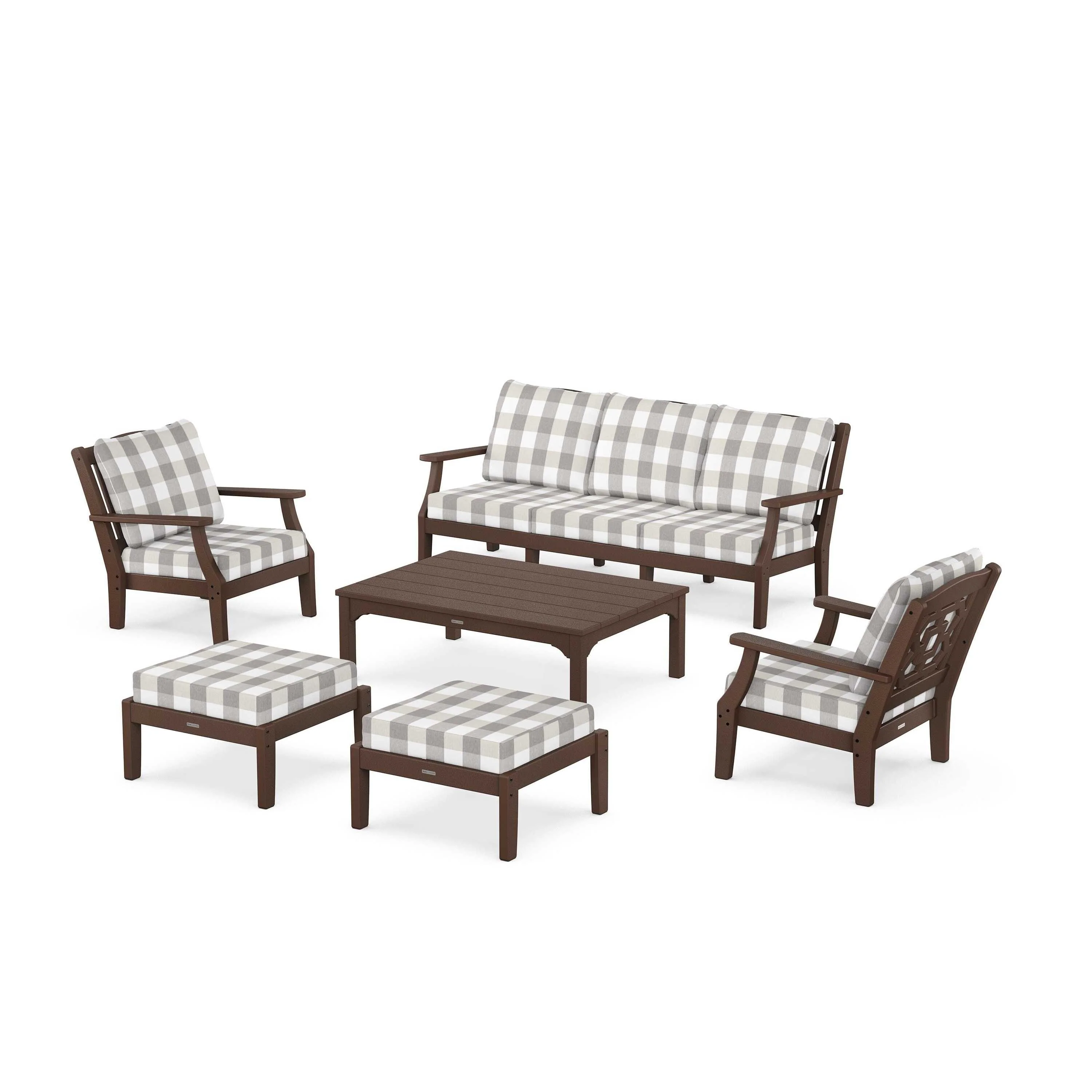 Chinoiserie 6-Piece Lounge Sofa Set - Image 206