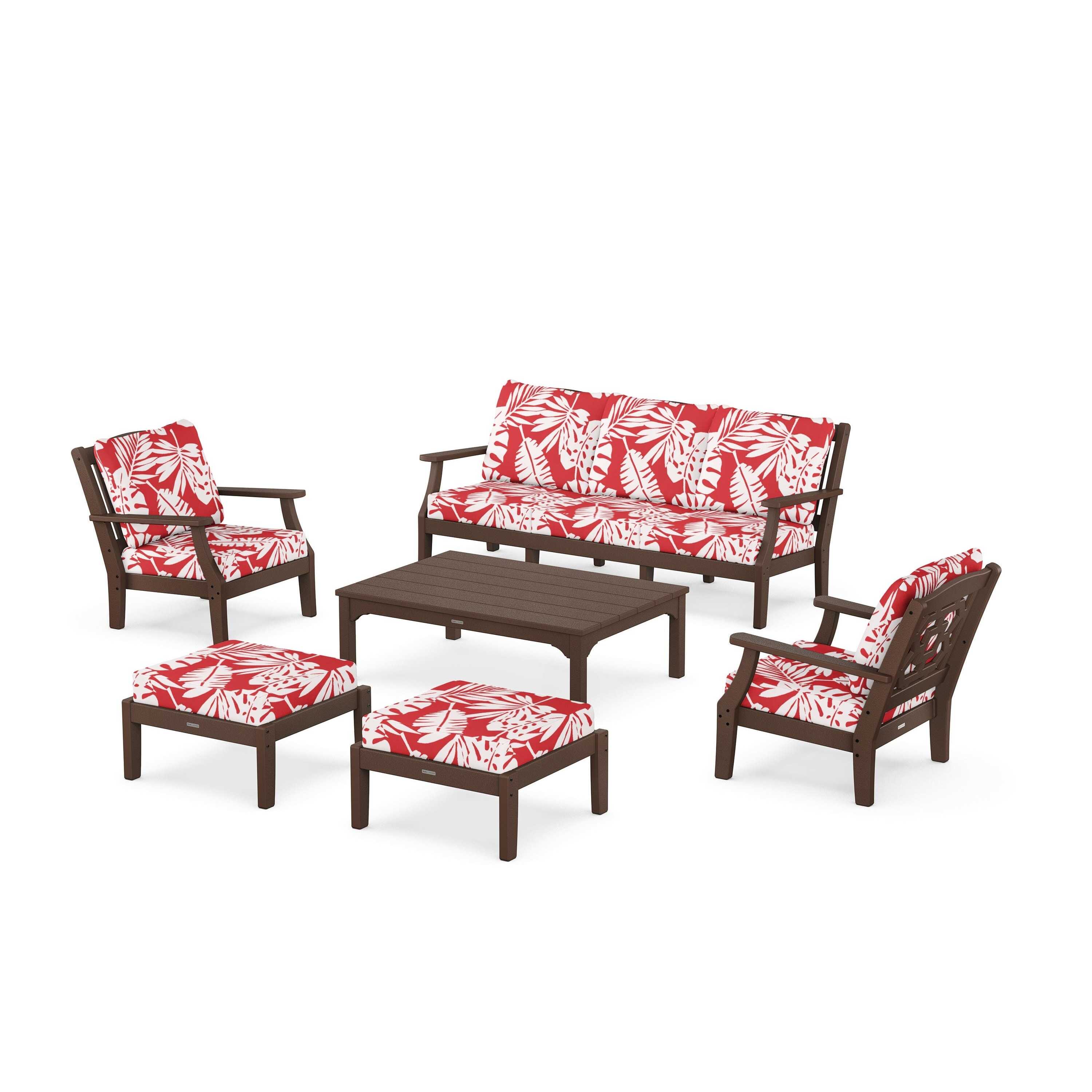Chinoiserie 6-Piece Lounge Sofa Set - Image 208