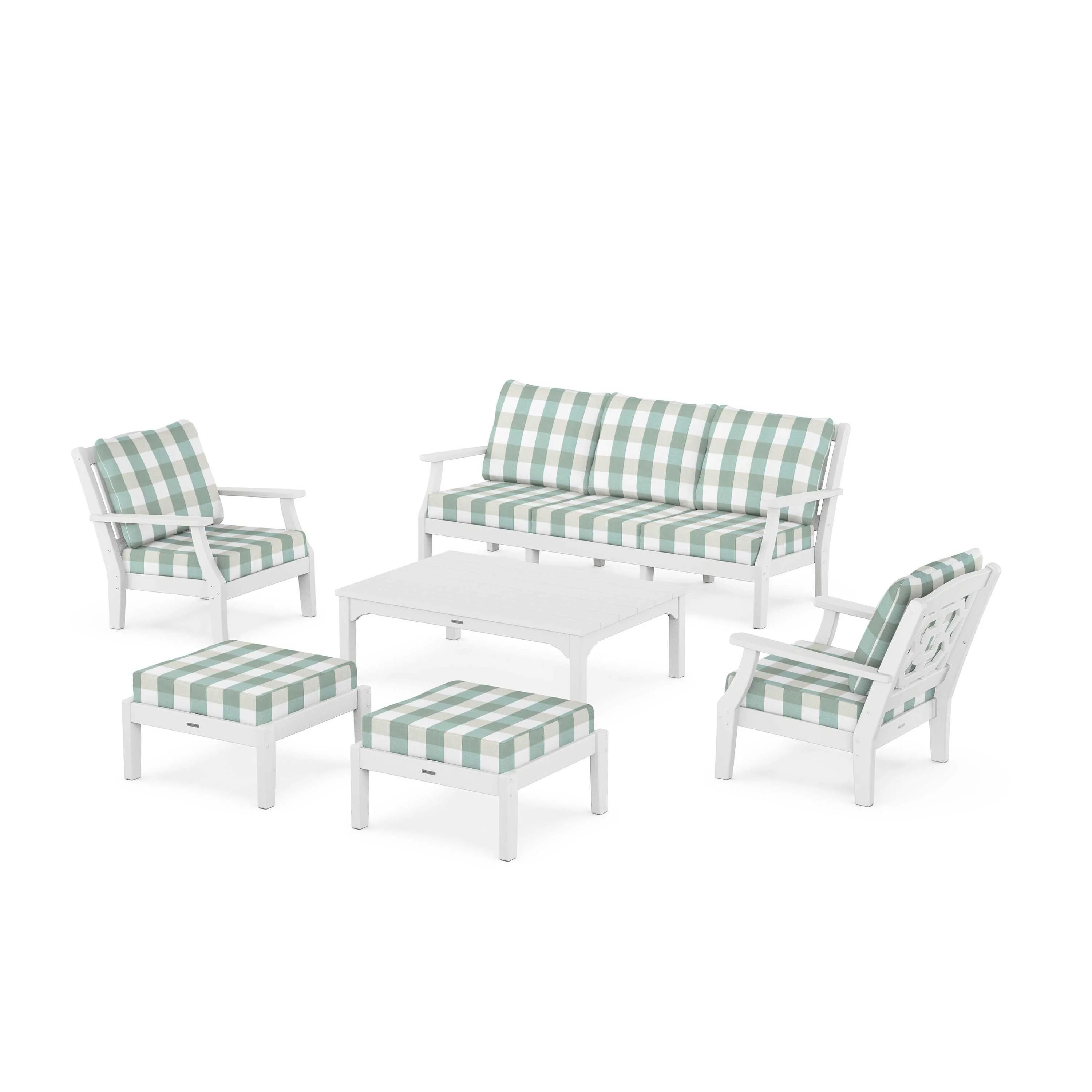 Chinoiserie 6-Piece Lounge Sofa Set - Image 21