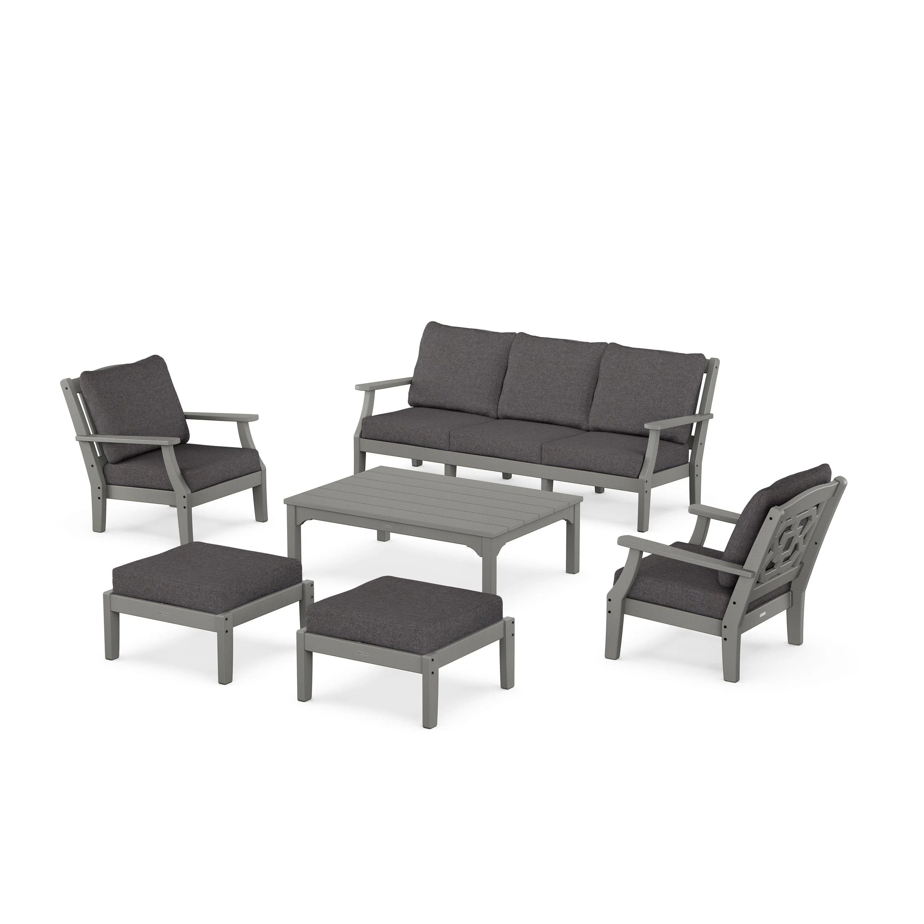 Chinoiserie 6-Piece Lounge Sofa Set - Image 212
