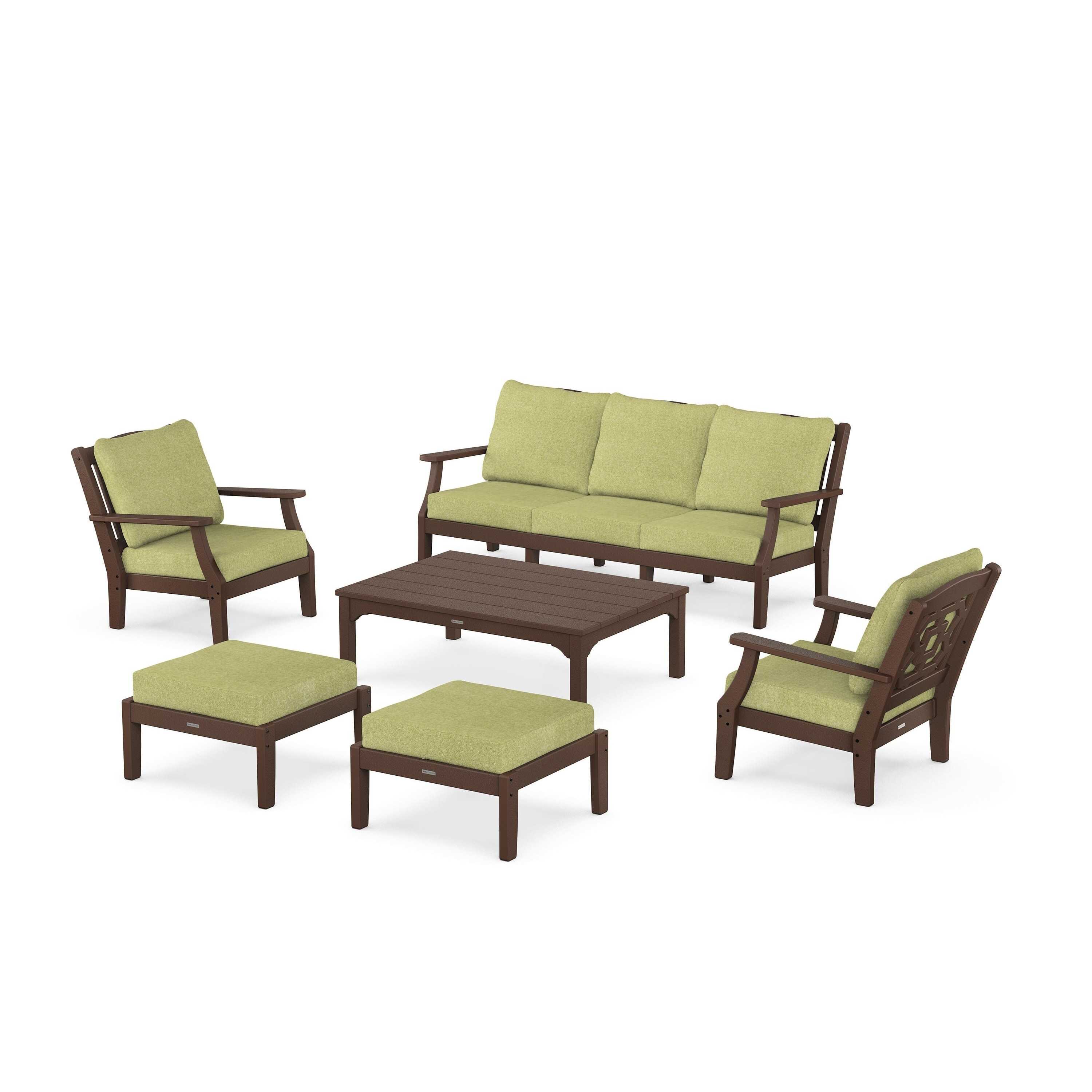 Chinoiserie 6-Piece Lounge Sofa Set - Image 23