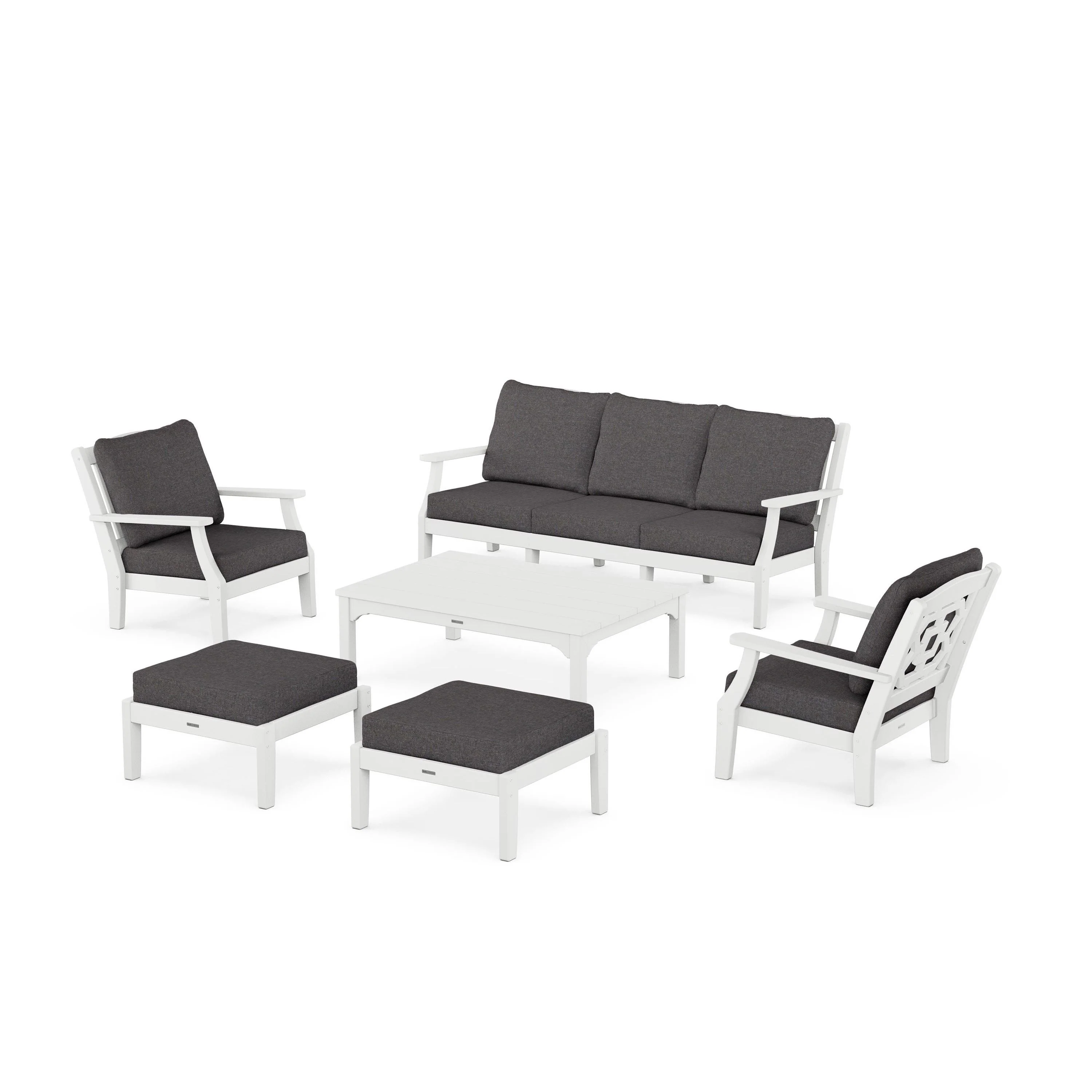 Chinoiserie 6-Piece Lounge Sofa Set - Image 26