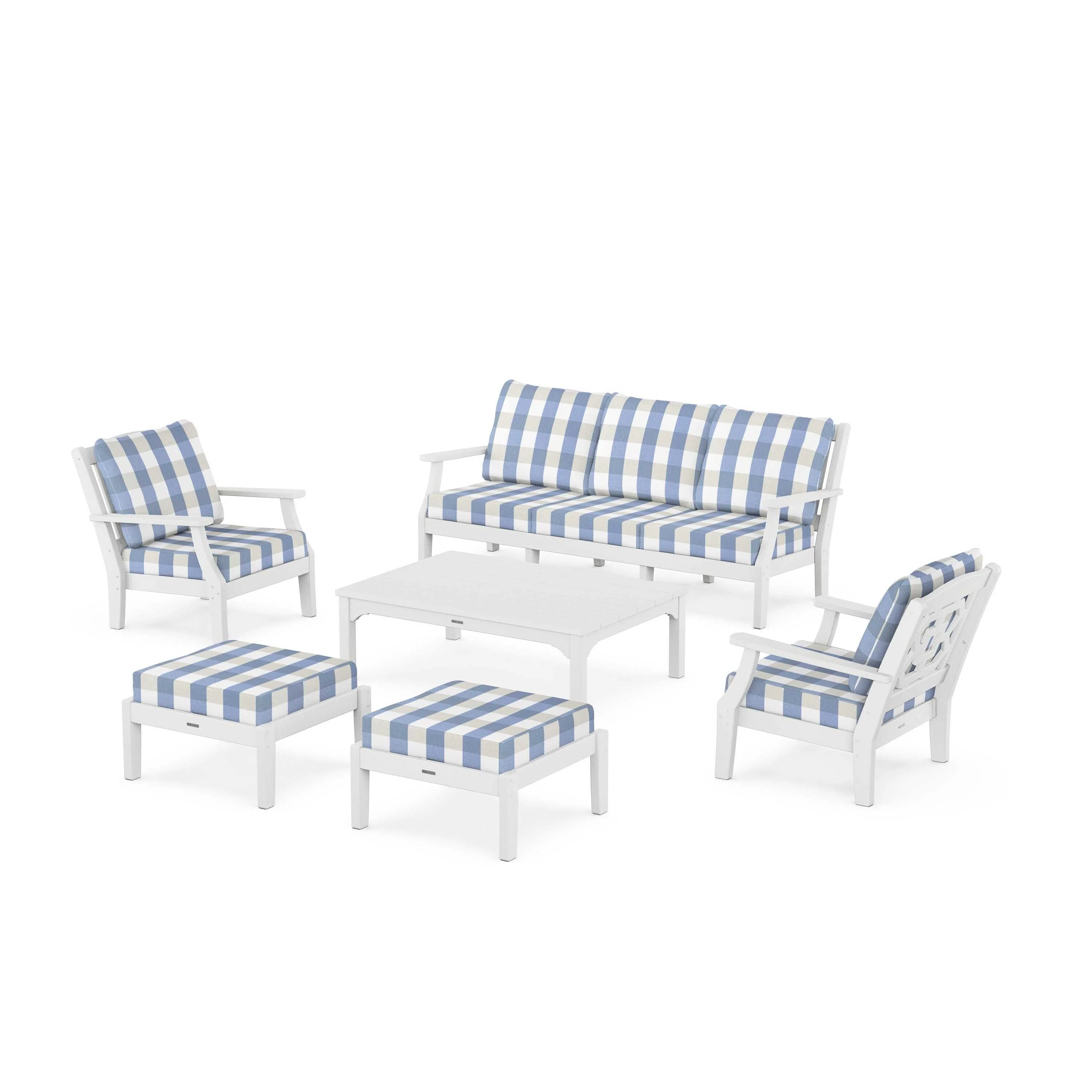 Chinoiserie 6-Piece Lounge Sofa Set - Image 28