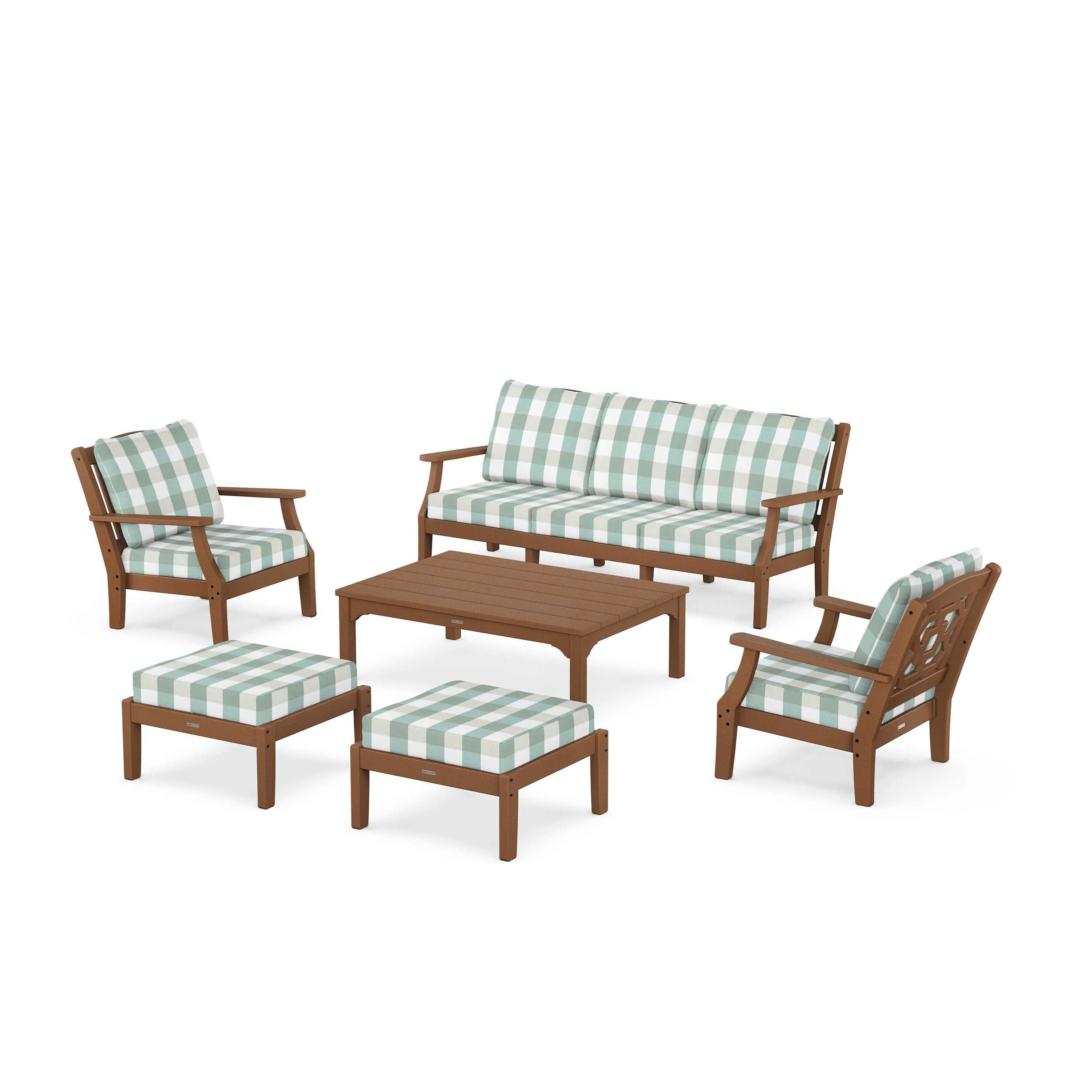 Chinoiserie 6-Piece Lounge Sofa Set - Image 31