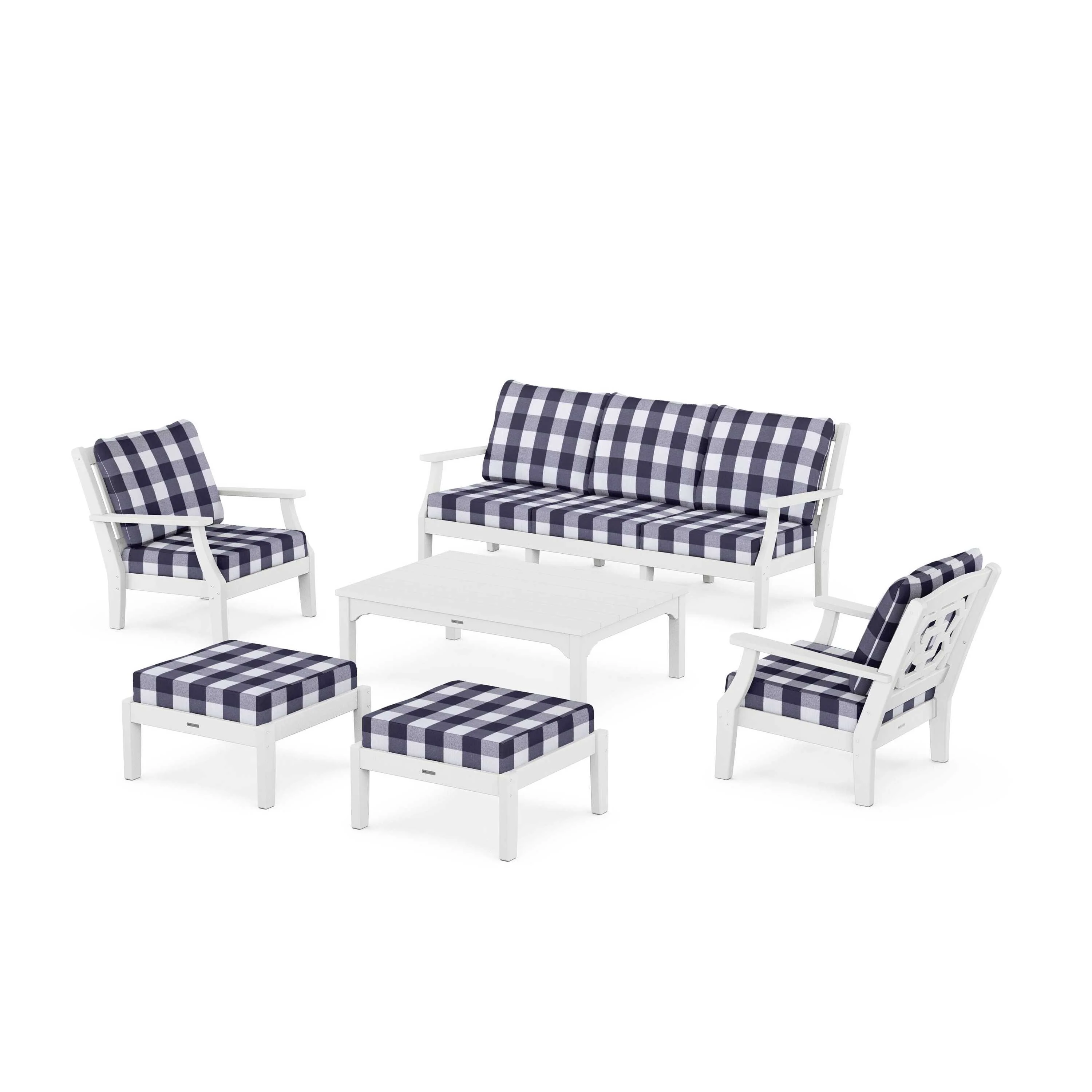 Chinoiserie 6-Piece Lounge Sofa Set - Image 37