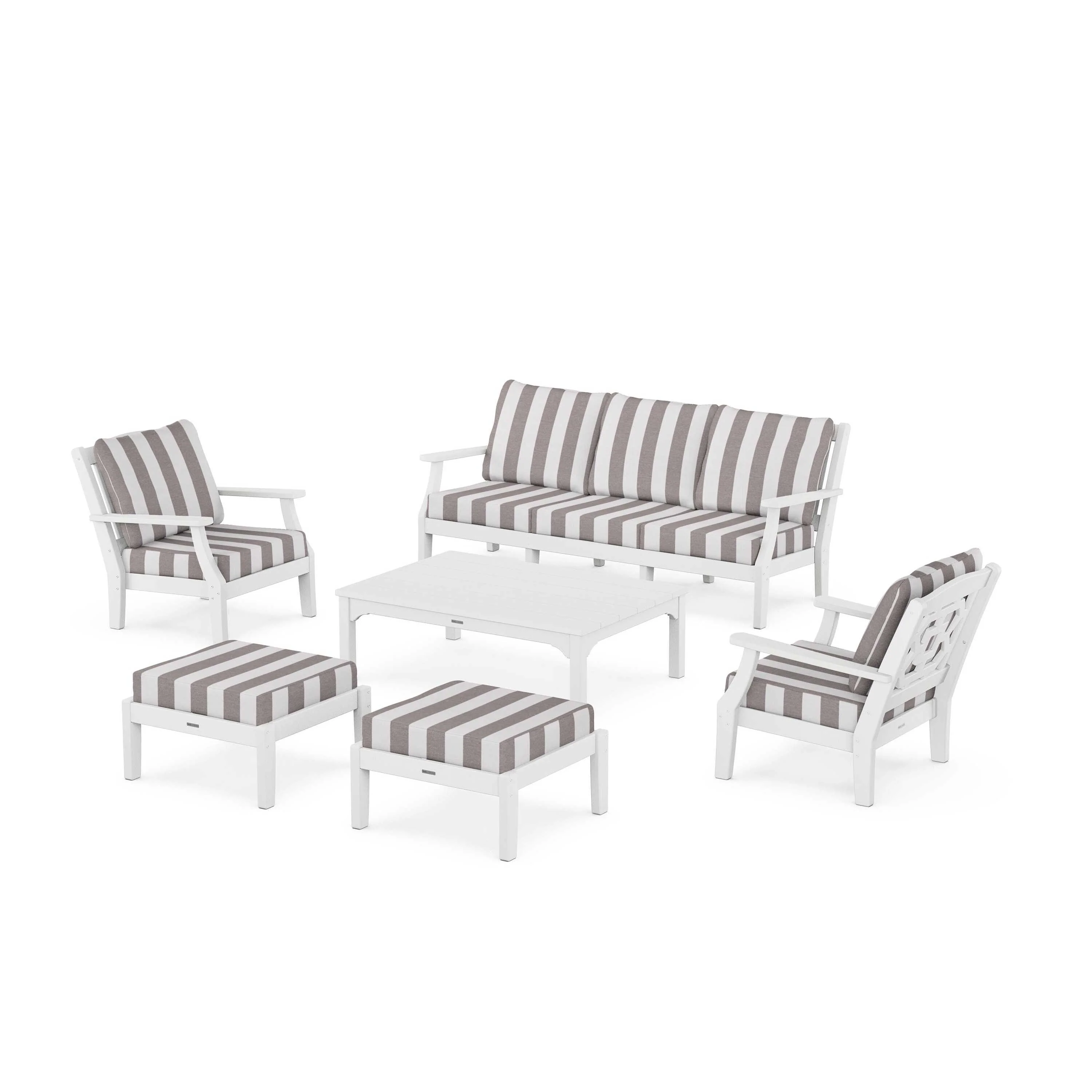 Chinoiserie 6-Piece Lounge Sofa Set - Image 43