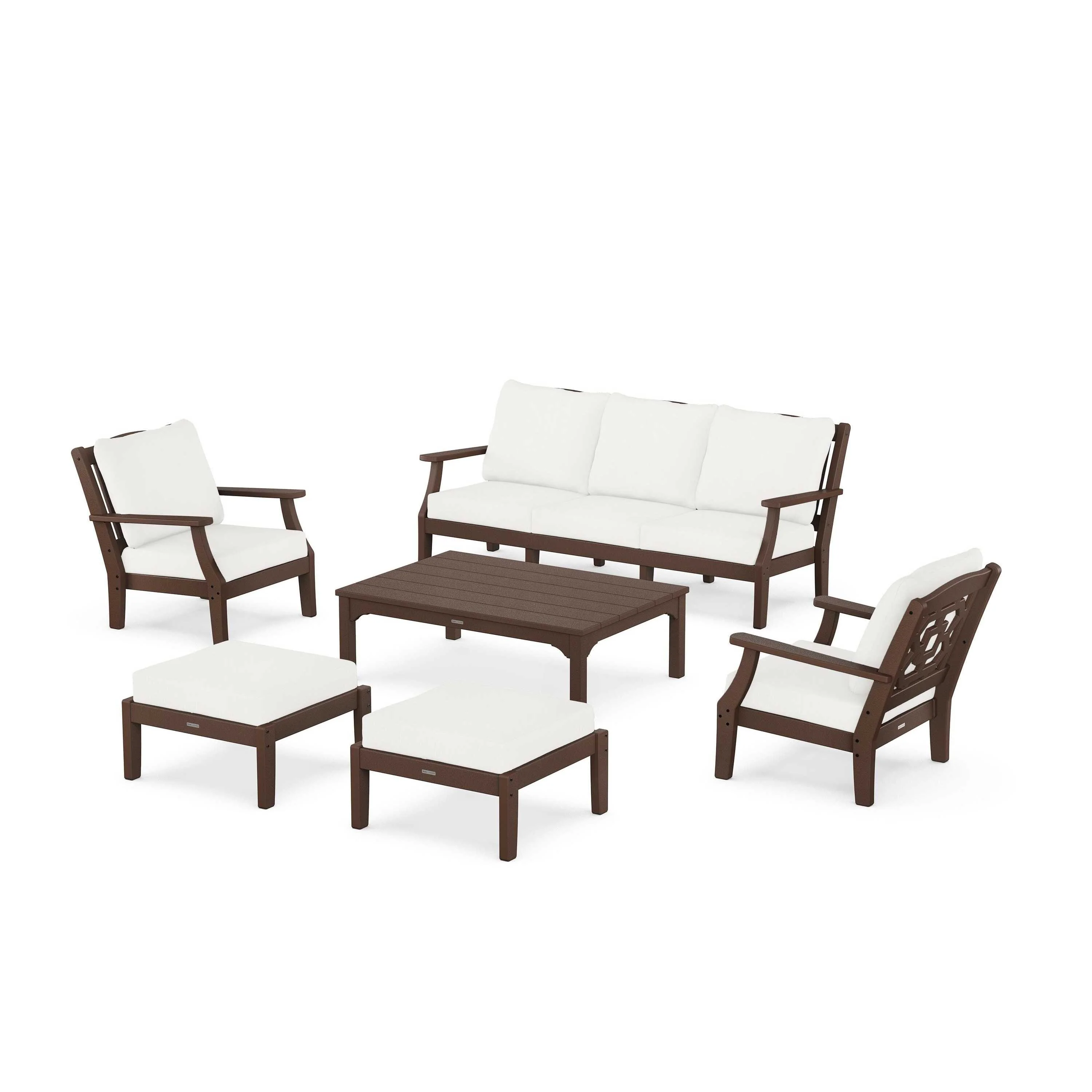 Chinoiserie 6-Piece Lounge Sofa Set - Image 48