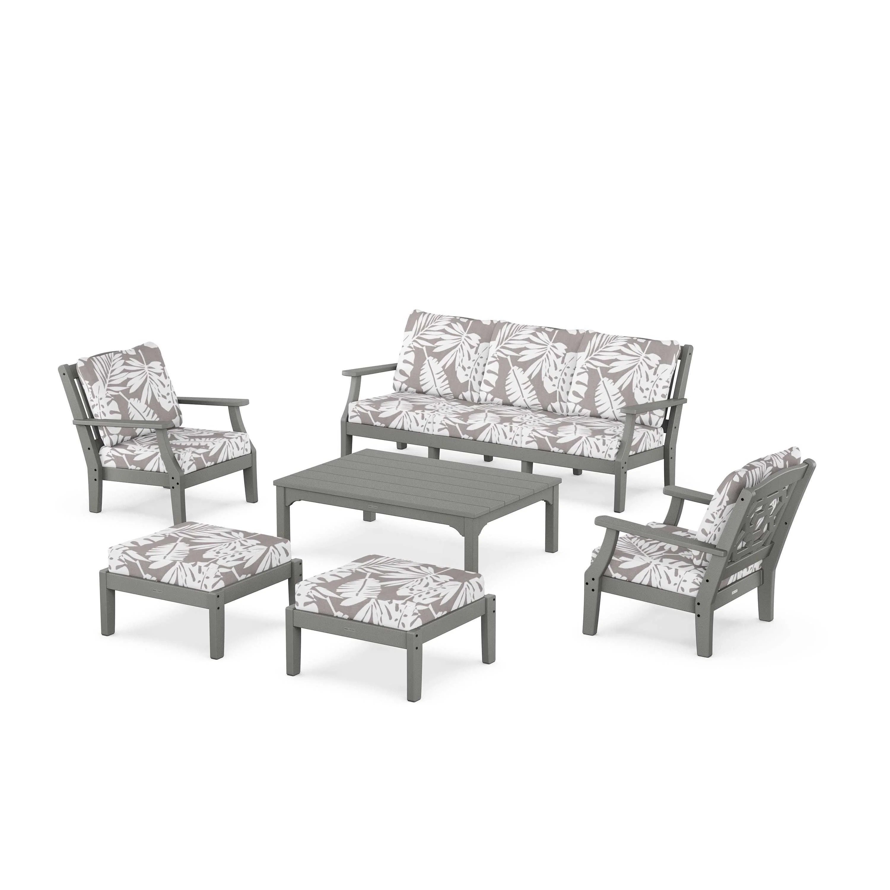 Chinoiserie 6-Piece Lounge Sofa Set - Image 51