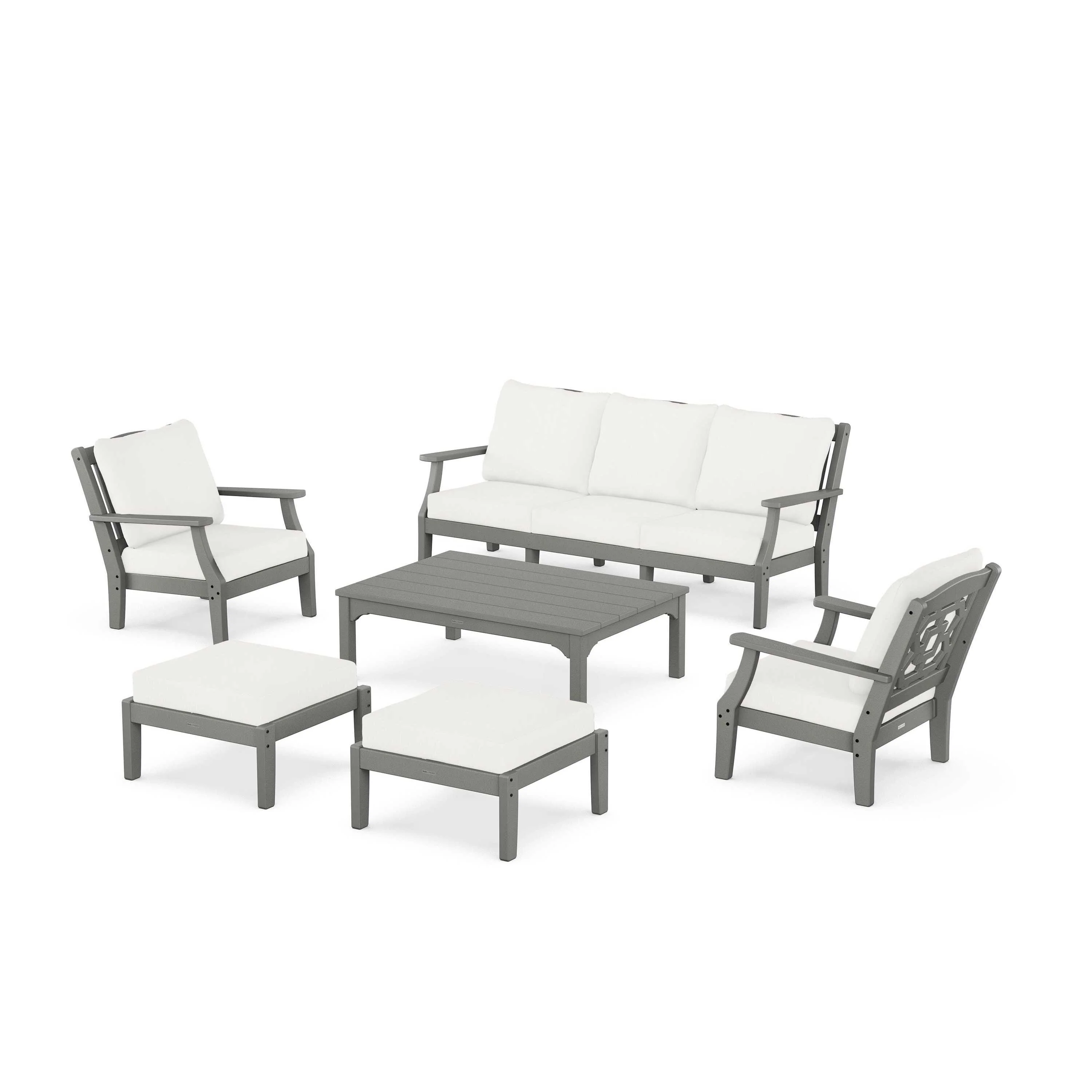 Chinoiserie 6-Piece Lounge Sofa Set - Image 53