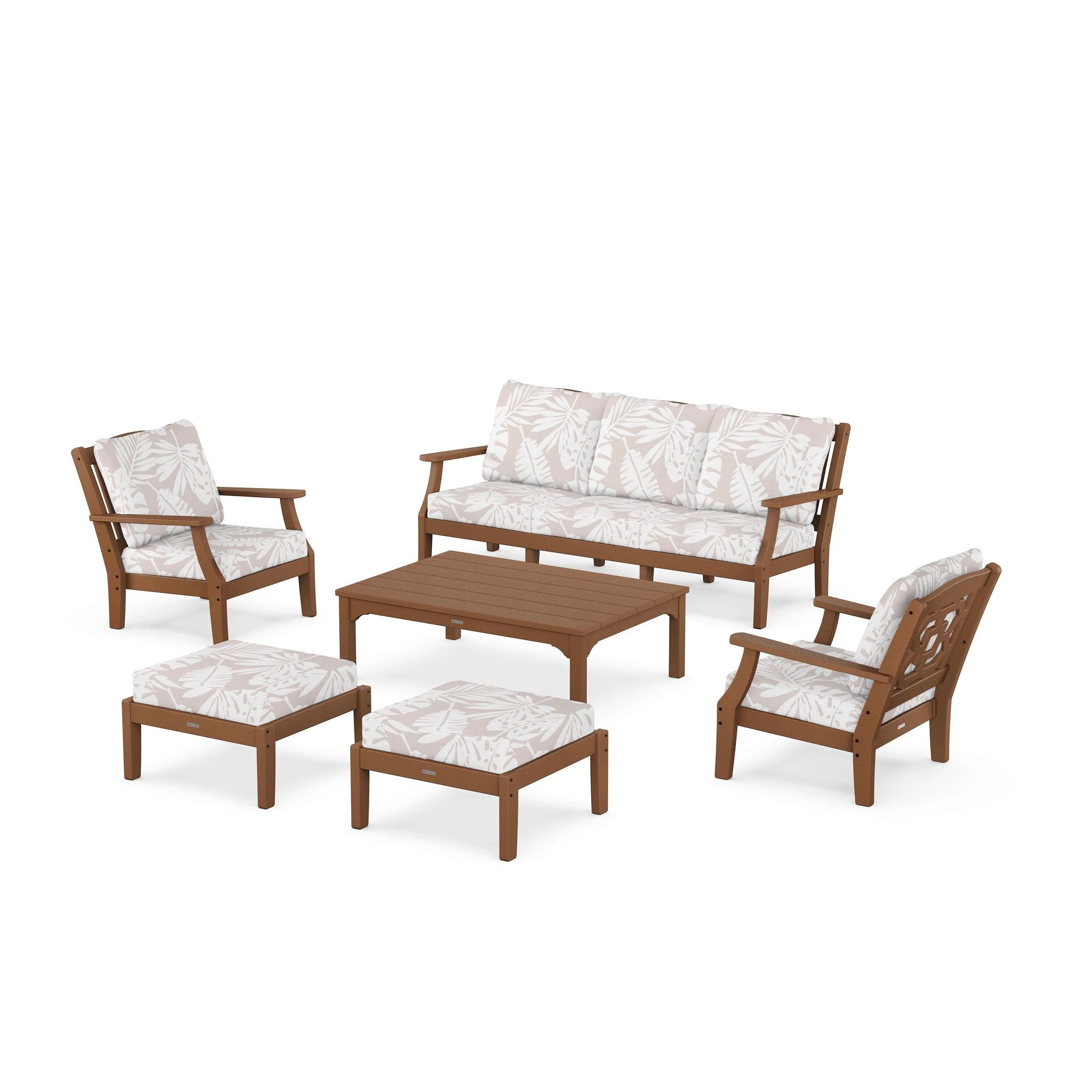 Chinoiserie 6-Piece Lounge Sofa Set - Image 56