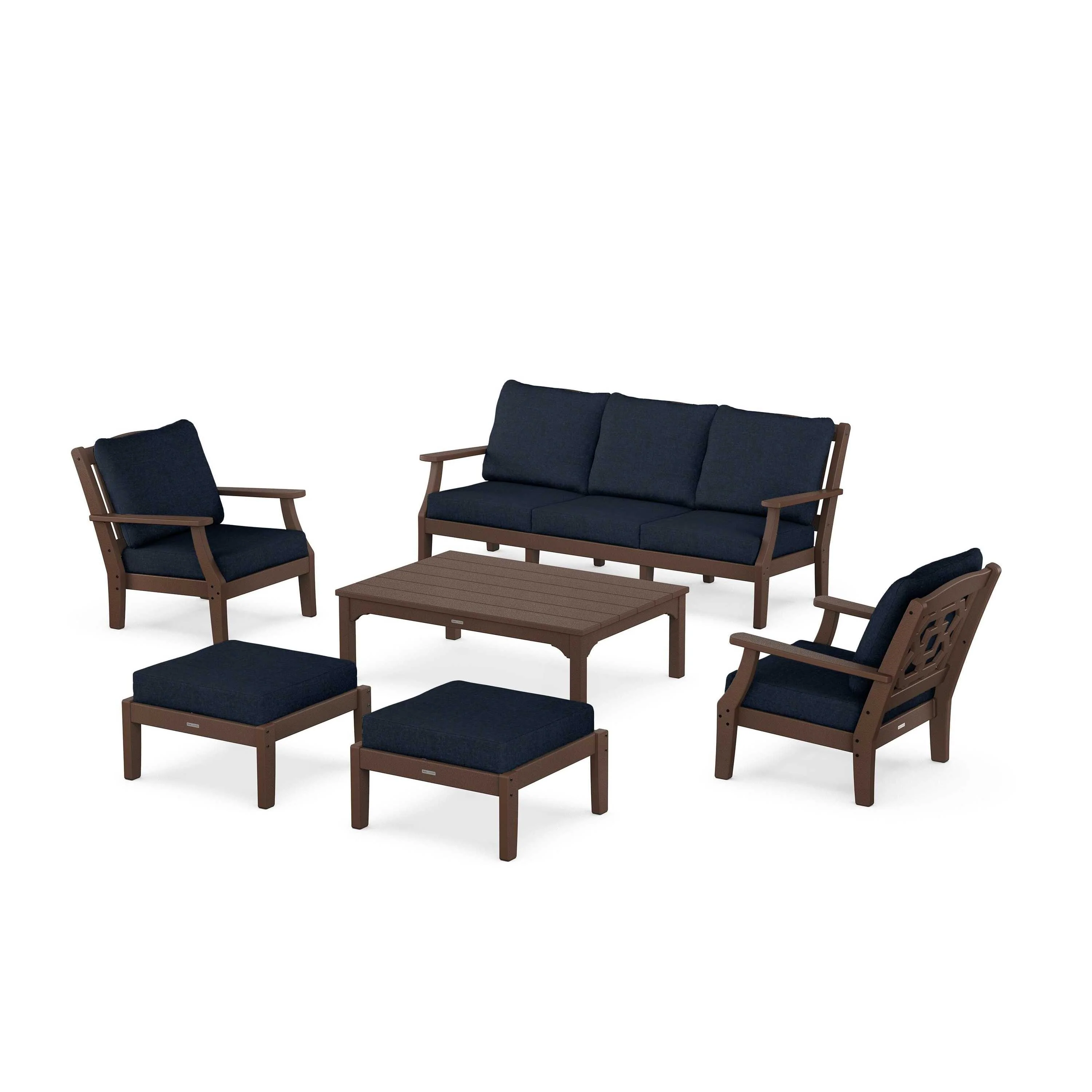 Chinoiserie 6-Piece Lounge Sofa Set - Image 59