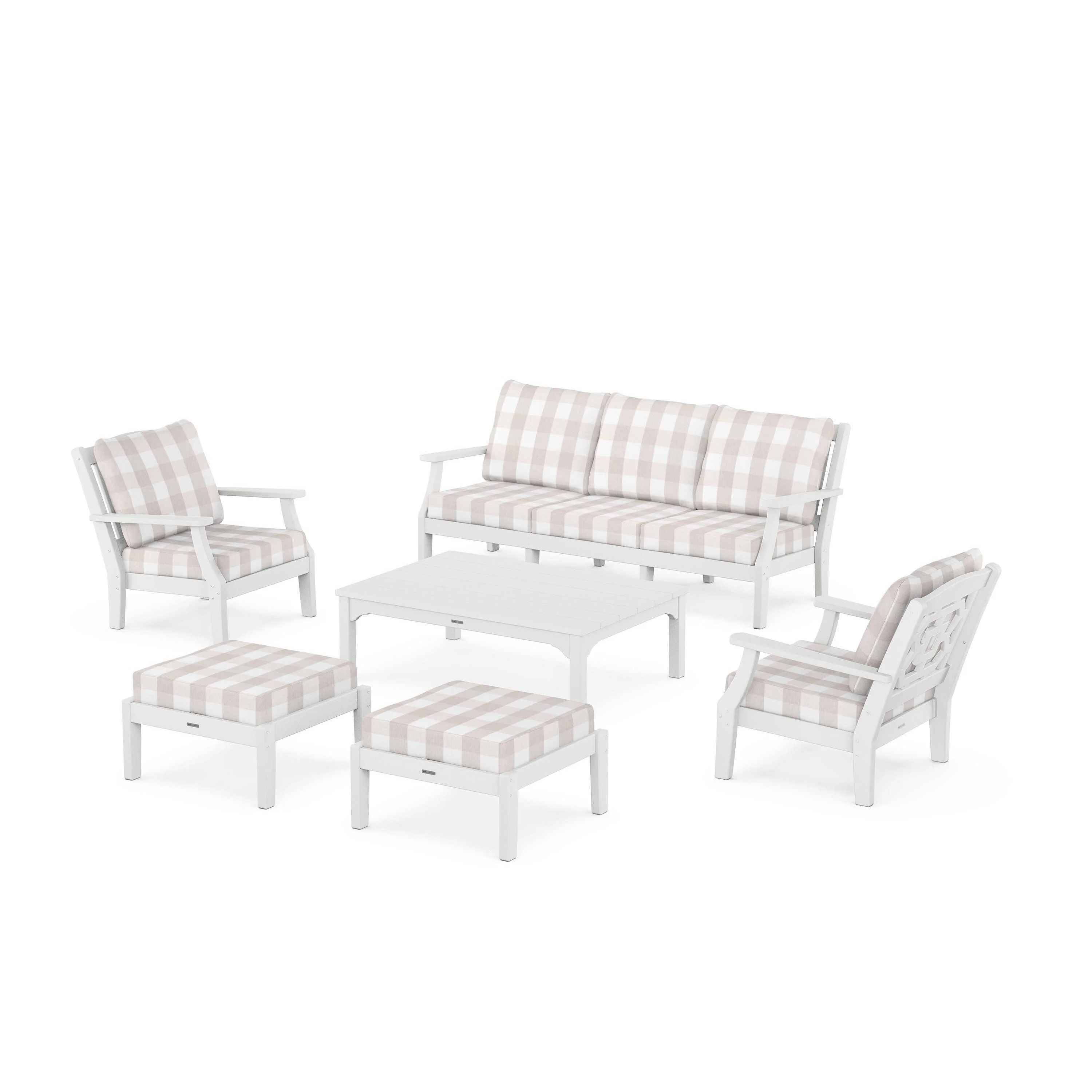 Chinoiserie 6-Piece Lounge Sofa Set - Image 6