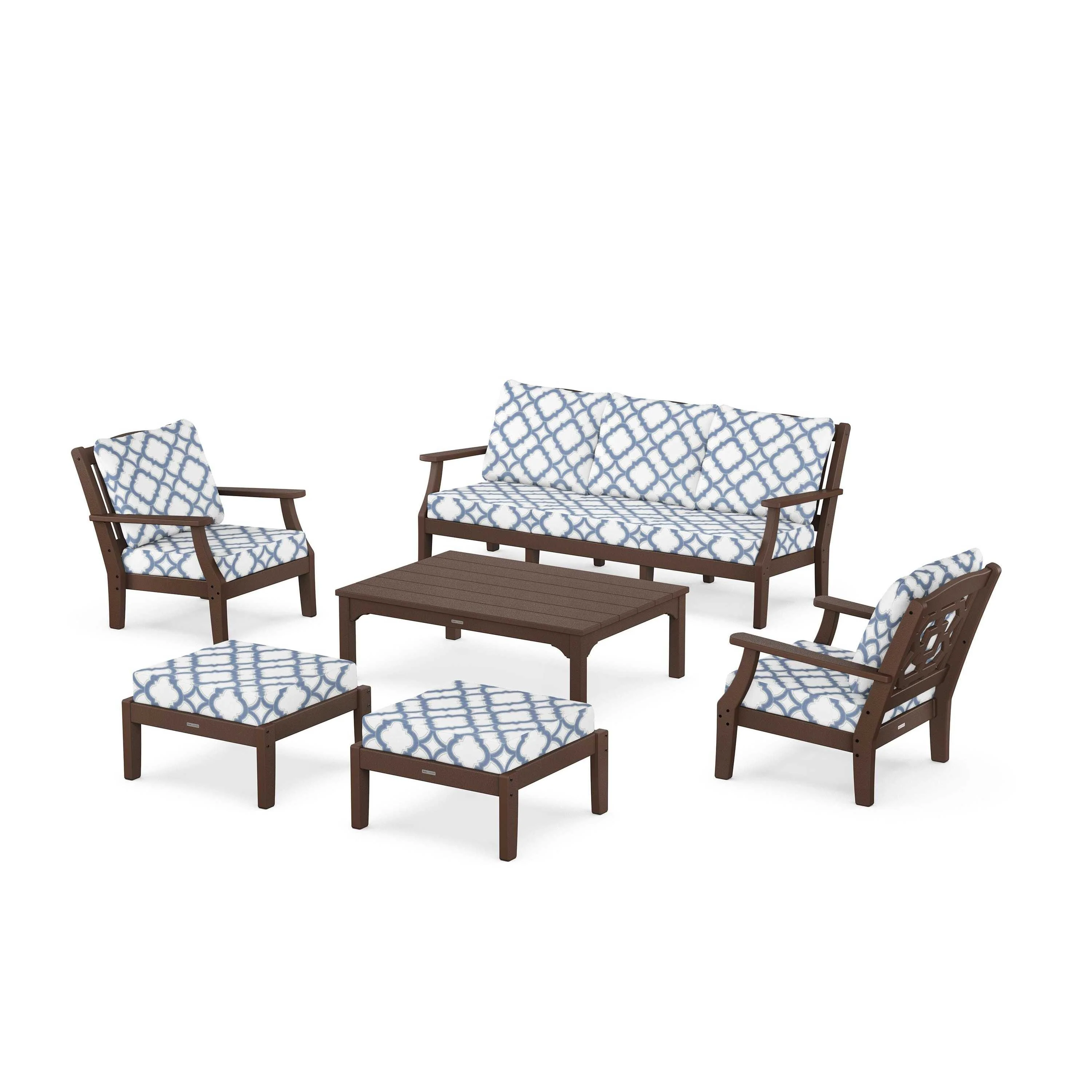 Chinoiserie 6-Piece Lounge Sofa Set - Image 62